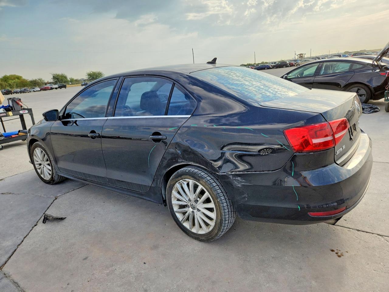 2015 Volkswagen Jetta Se Black vin: 3VWD07AJ1FM403747