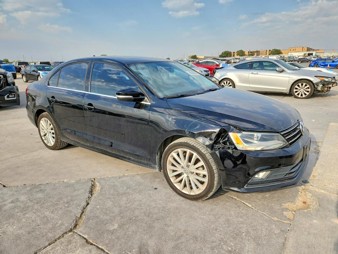 2015 Volkswagen Jetta Se Black vin: 3VWD07AJ1FM403747