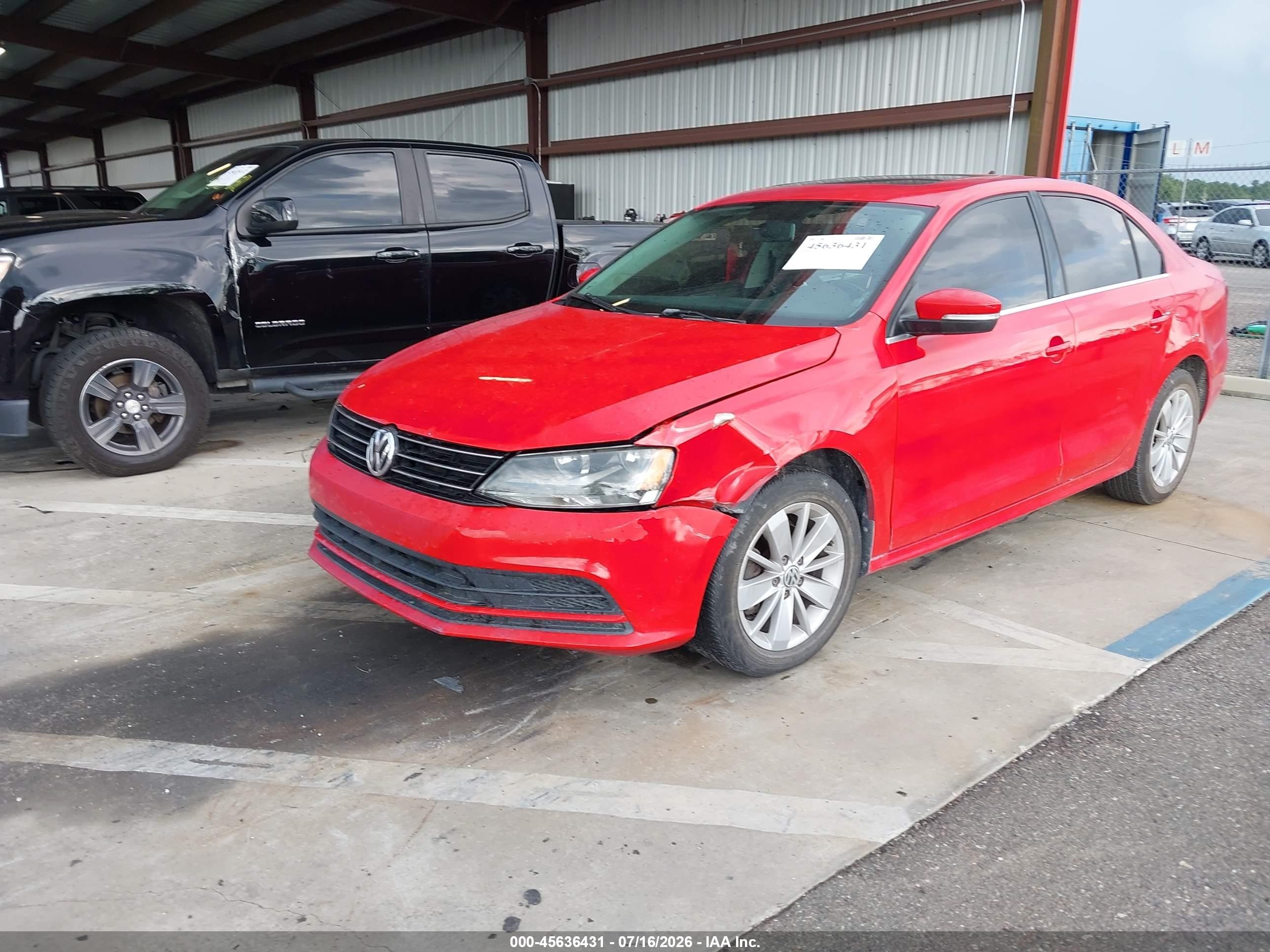 2015 Volkswagen Jetta 1.8t Se Красный vin: 3VWD07AJ1FM411492