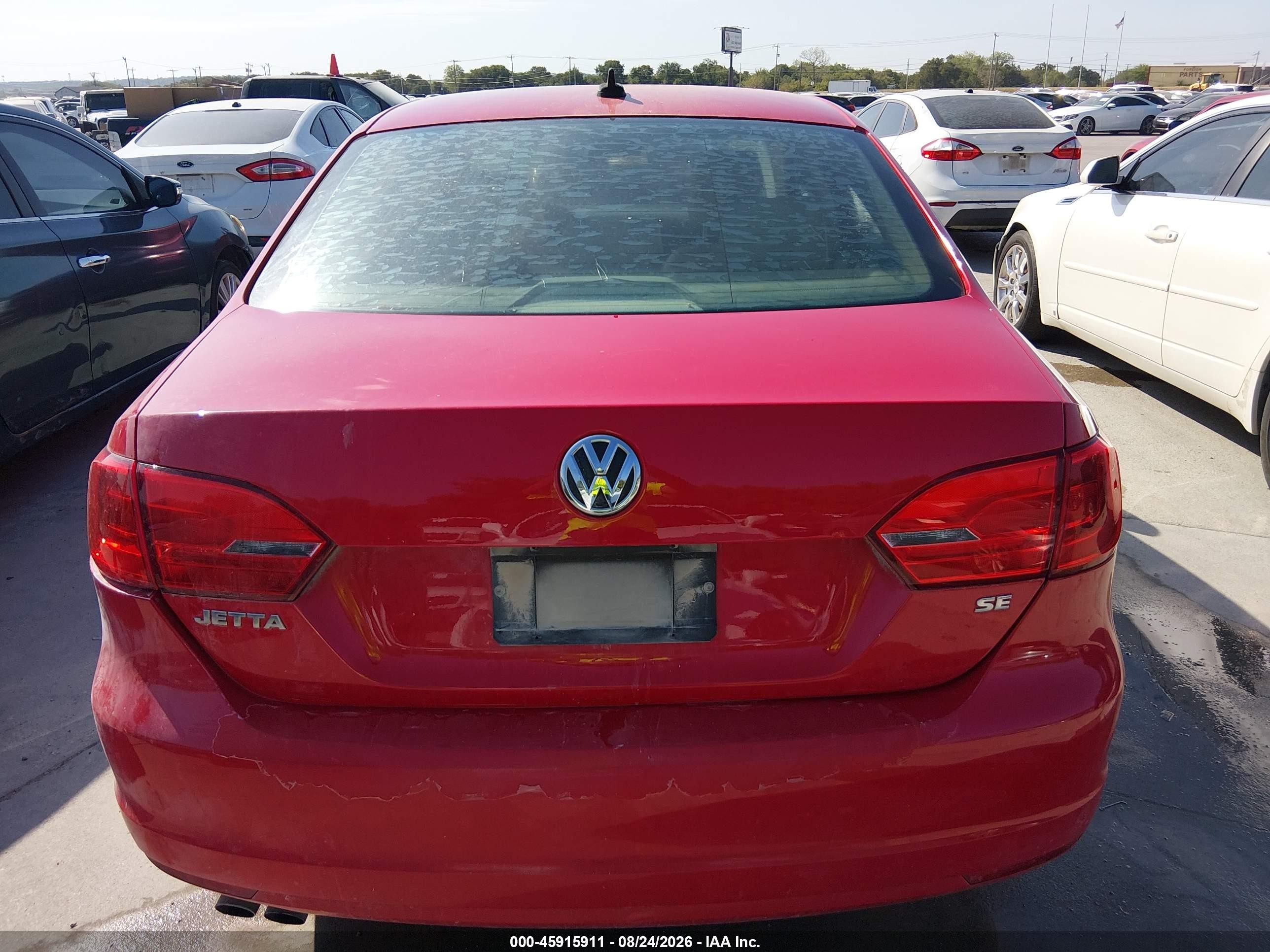 2014 Volkswagen Jetta 1.8t Se Red vin: 3VWD07AJ2EM231971