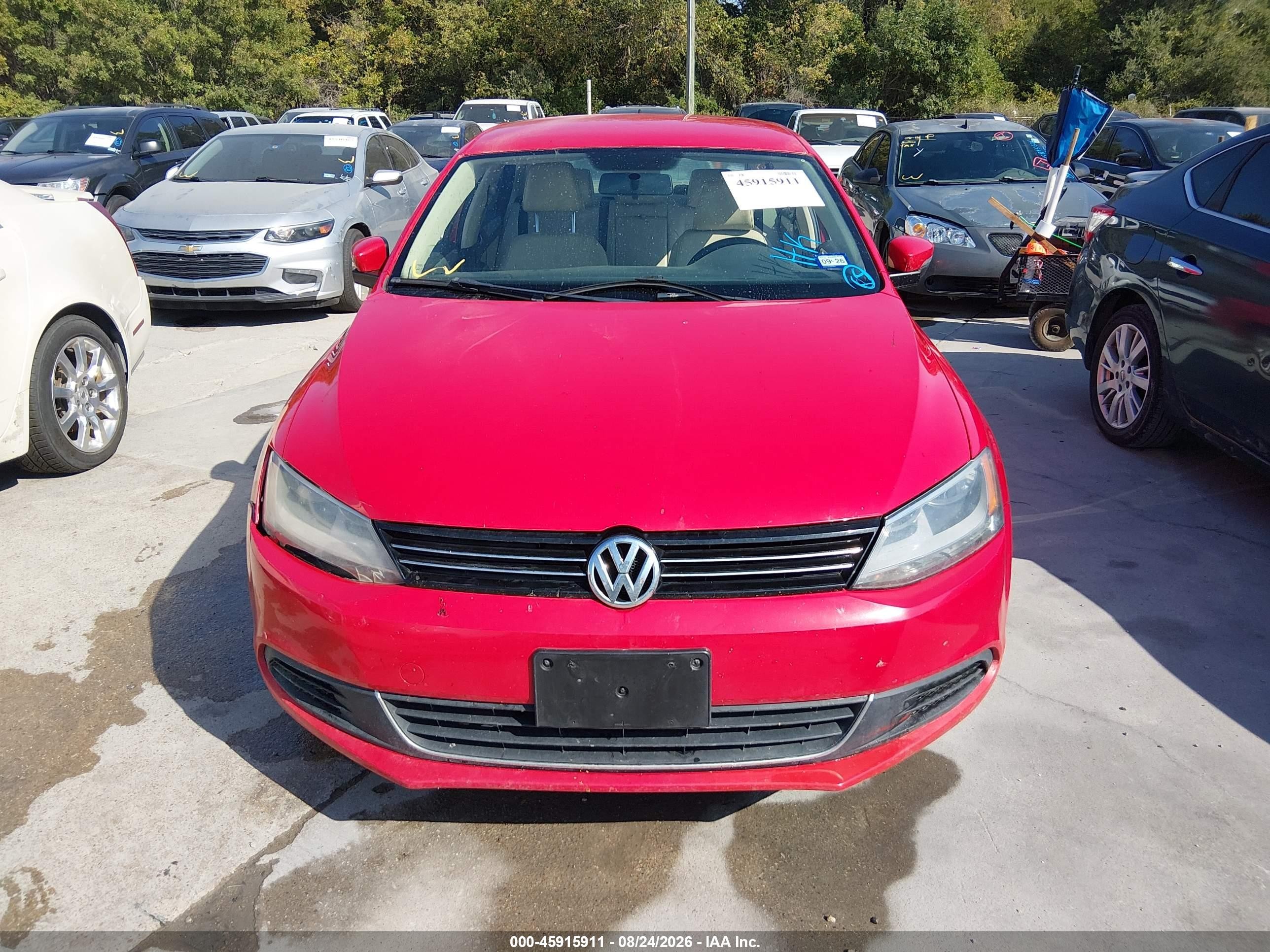 2014 Volkswagen Jetta 1.8t Se Red vin: 3VWD07AJ2EM231971