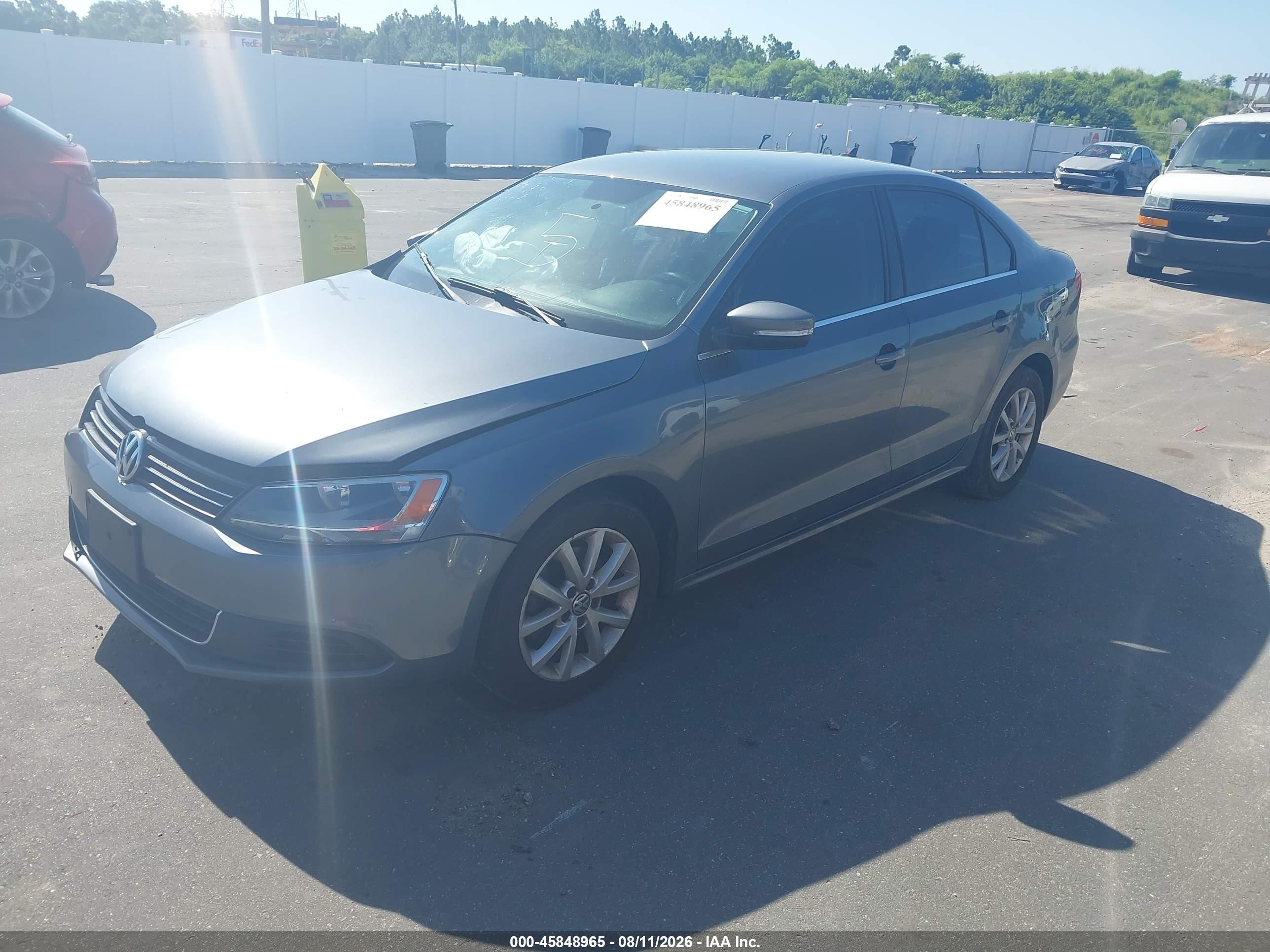 2014 Volkswagen Jetta 1.8t Se Gray vin: 3VWD07AJ2EM282872