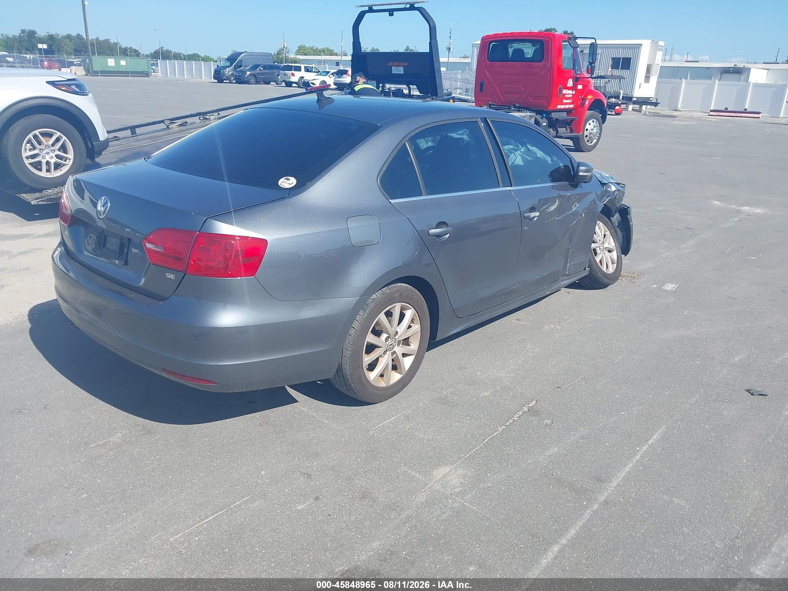 2014 Volkswagen Jetta 1.8t Se Gray vin: 3VWD07AJ2EM282872