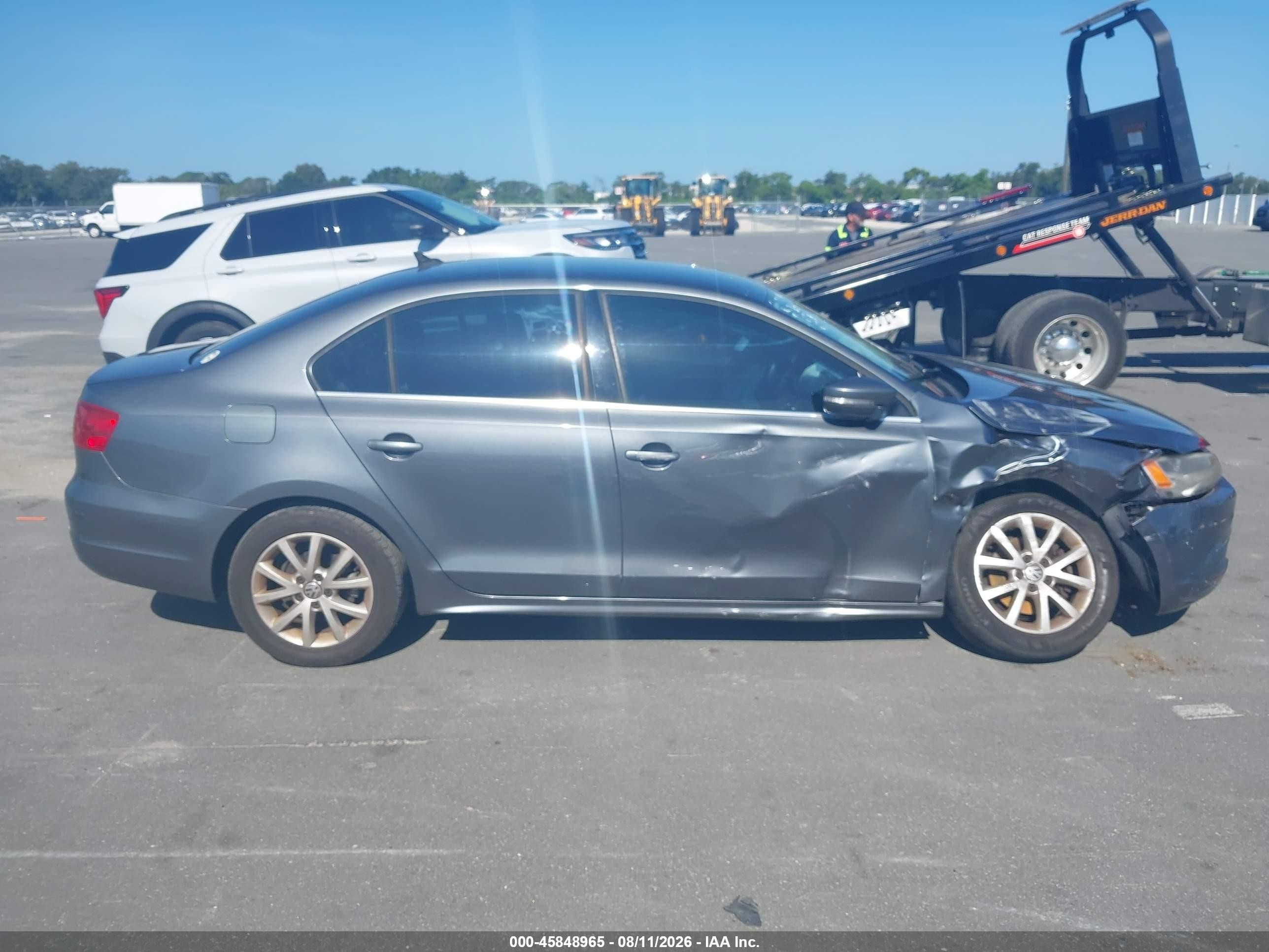 2014 Volkswagen Jetta 1.8t Se Gray vin: 3VWD07AJ2EM282872