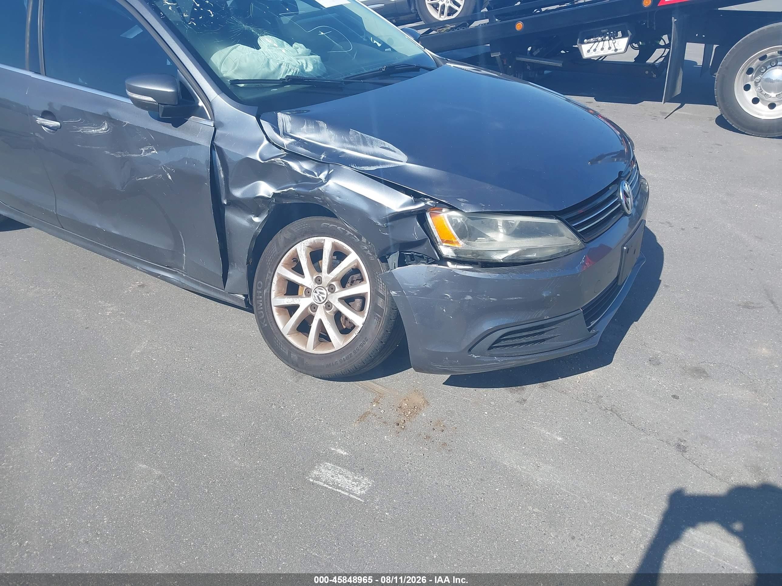 2014 Volkswagen Jetta 1.8t Se Gray vin: 3VWD07AJ2EM282872