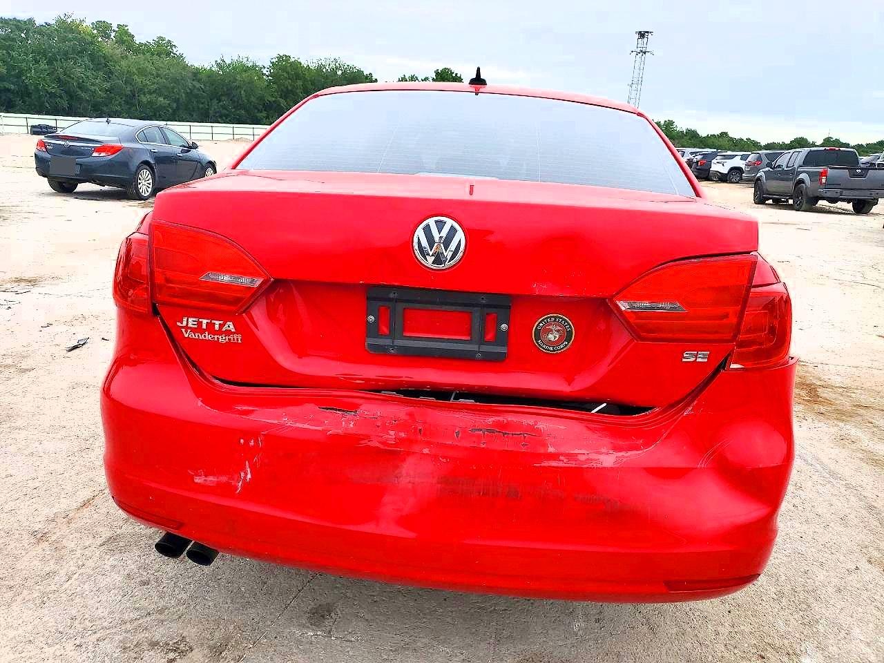 2014 Volkswagen Jetta Se Red vin: 3VWD07AJ2EM303347