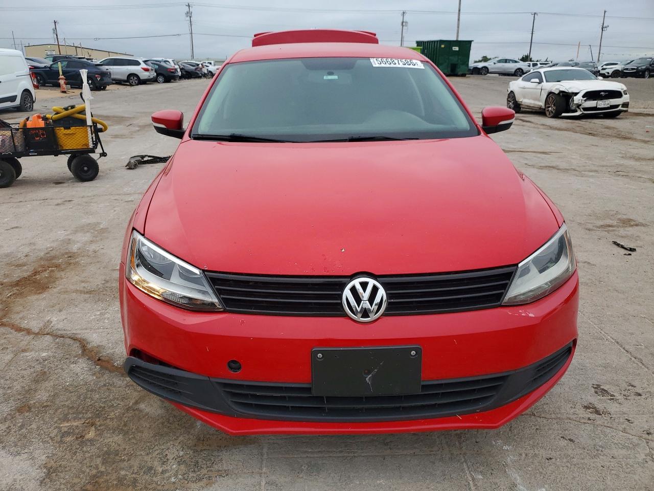 2014 Volkswagen Jetta Se Red vin: 3VWD07AJ2EM303347