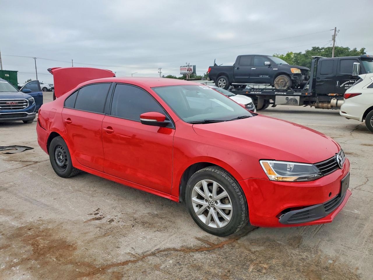 2014 Volkswagen Jetta Se Red vin: 3VWD07AJ2EM303347