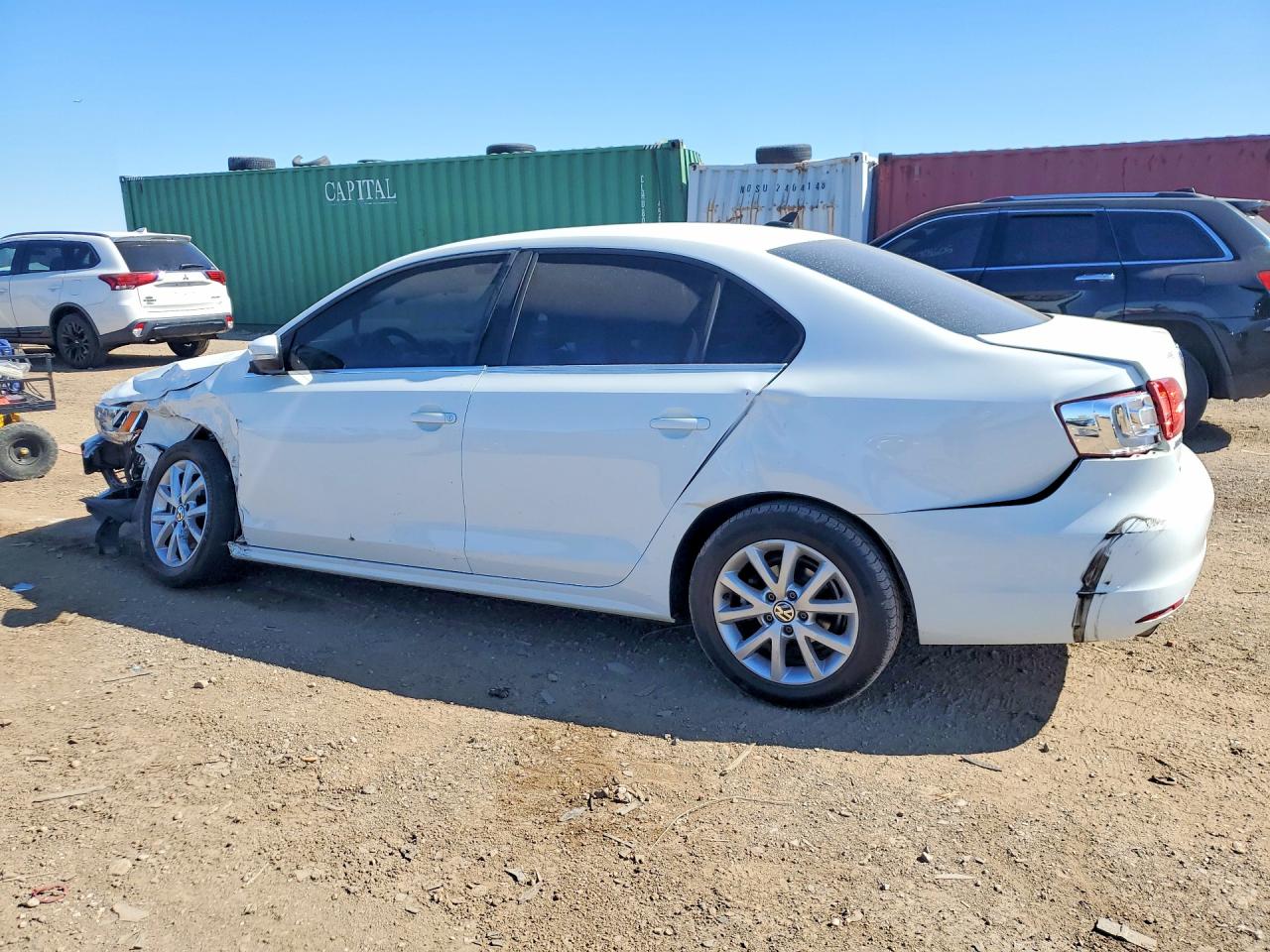 2014 Volkswagen Jetta Se White vin: 3VWD07AJ2EM417204