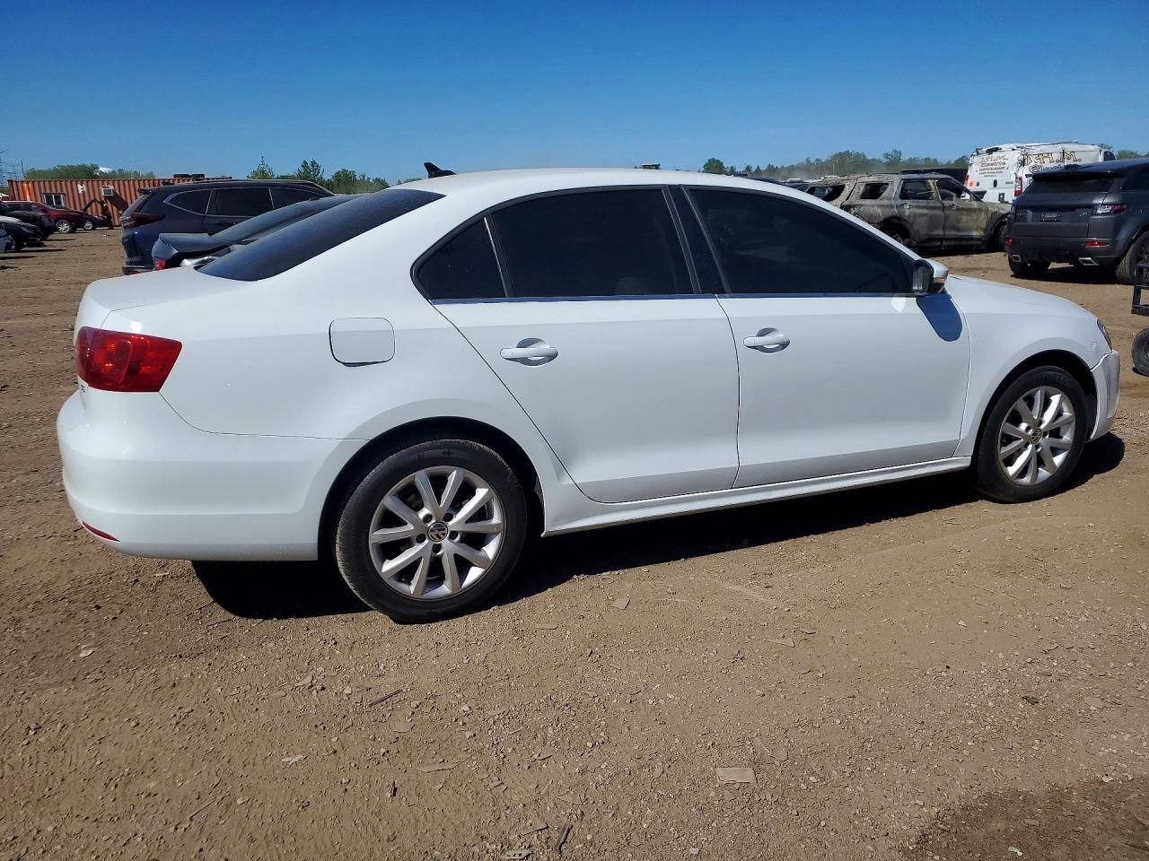 2014 Volkswagen Jetta Se White vin: 3VWD07AJ2EM417204