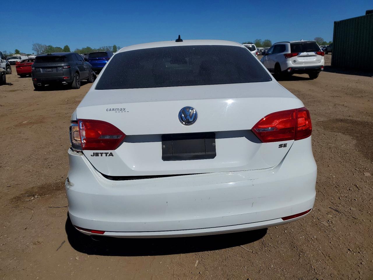 2014 Volkswagen Jetta Se White vin: 3VWD07AJ2EM417204
