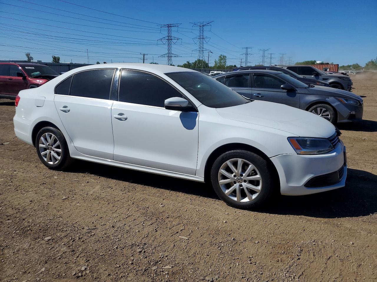 2014 Volkswagen Jetta Se White vin: 3VWD07AJ2EM417204