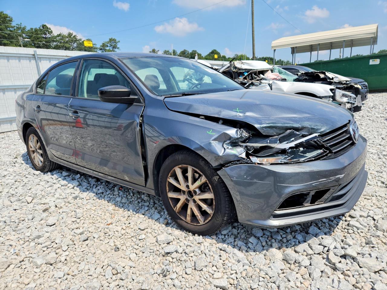 2015 Volkswagen Jetta Se Gray vin: 3VWD07AJ2FM211043
