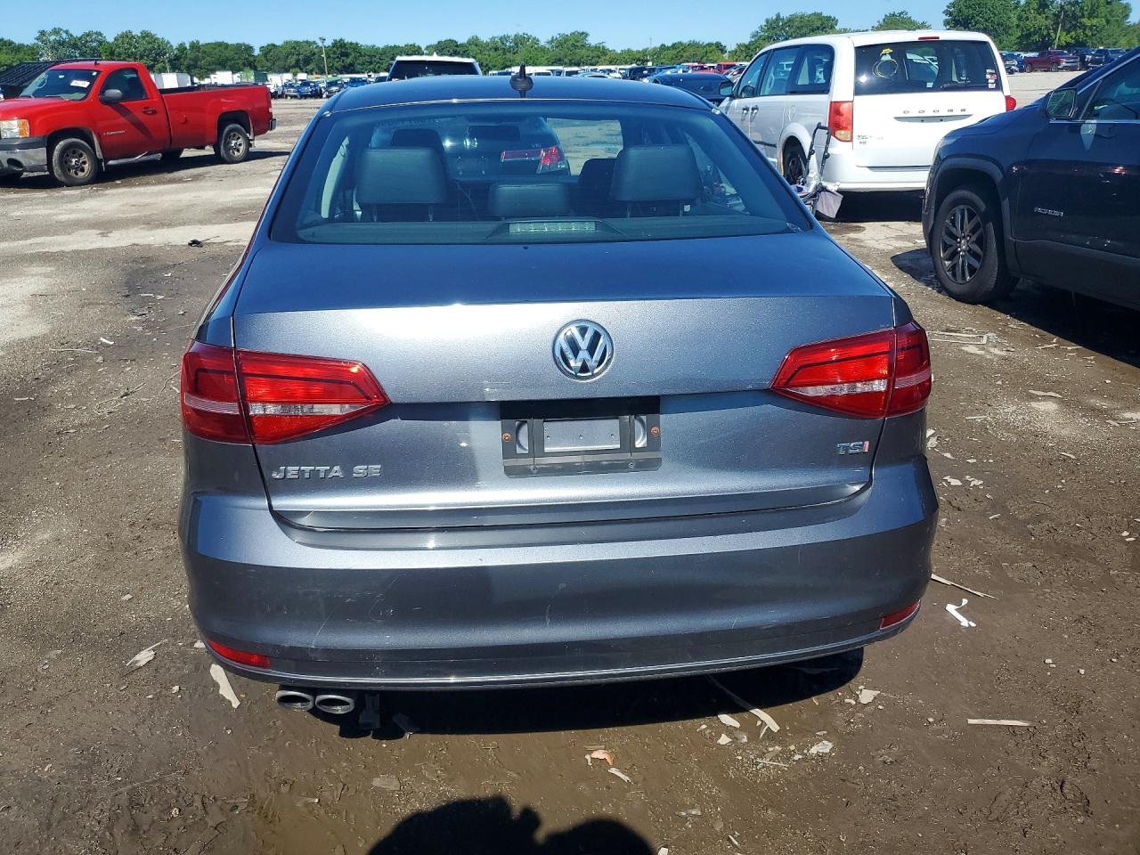 2015 Volkswagen Jetta Se Gray vin: 3VWD07AJ2FM237643
