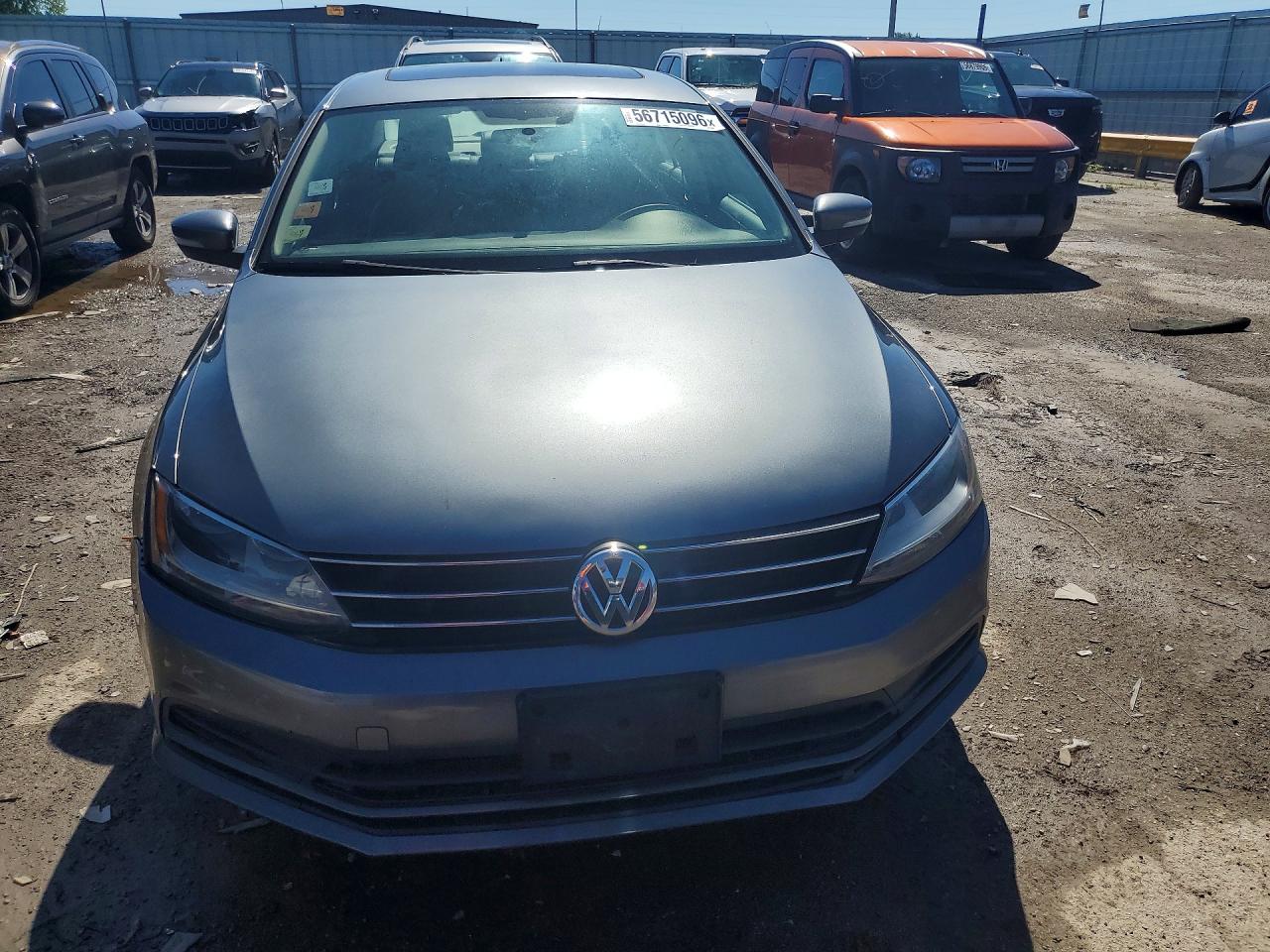 2015 Volkswagen Jetta Se Gray vin: 3VWD07AJ2FM237643