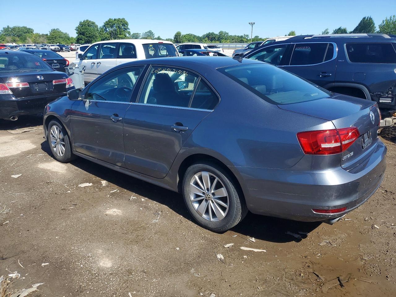 2015 Volkswagen Jetta Se Gray vin: 3VWD07AJ2FM237643