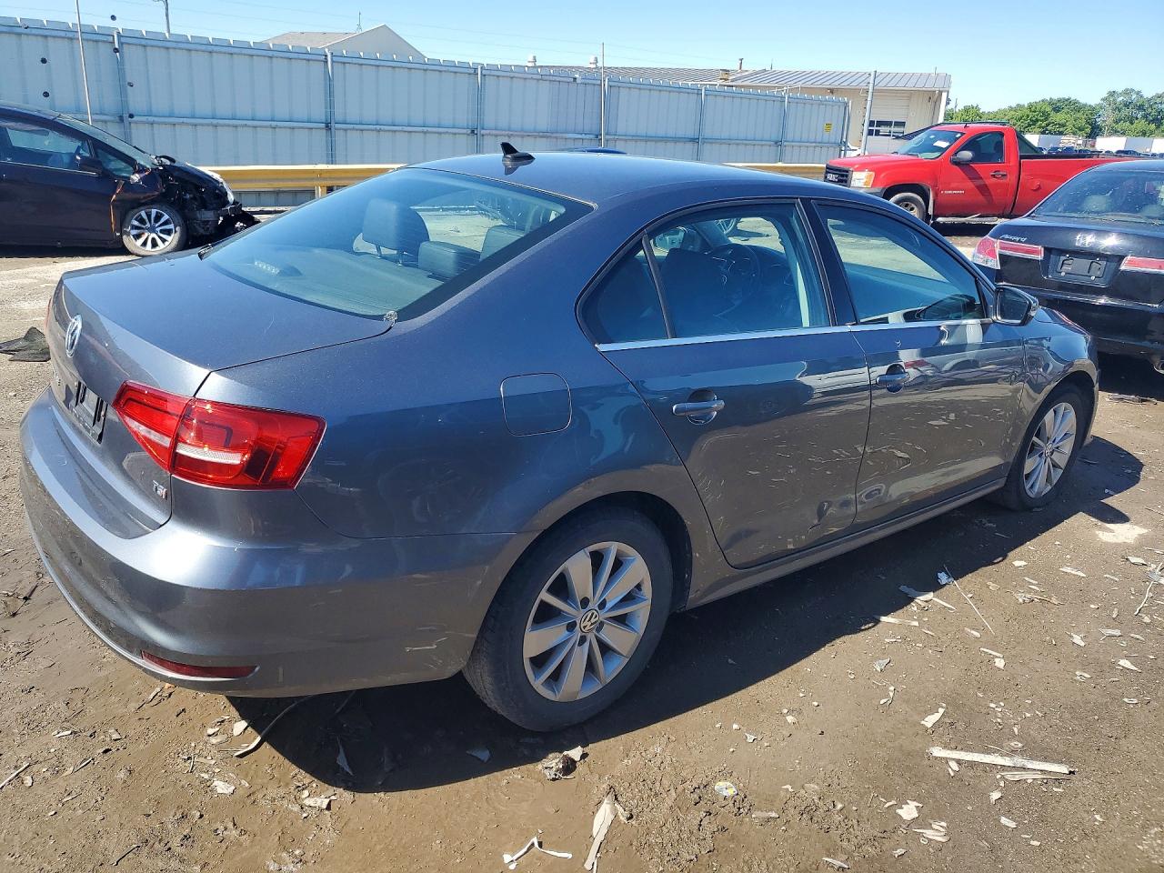 2015 Volkswagen Jetta Se Gray vin: 3VWD07AJ2FM237643
