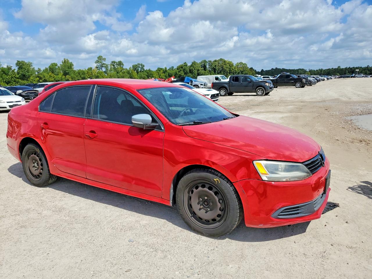 2014 Volkswagen Jetta Se Red vin: 3VWD07AJ3EM225094