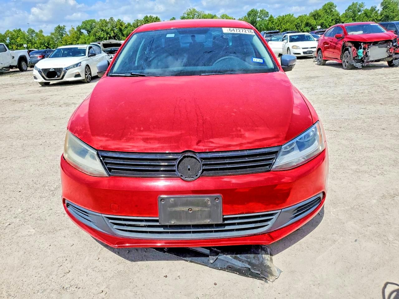2014 Volkswagen Jetta Se Red vin: 3VWD07AJ3EM225094