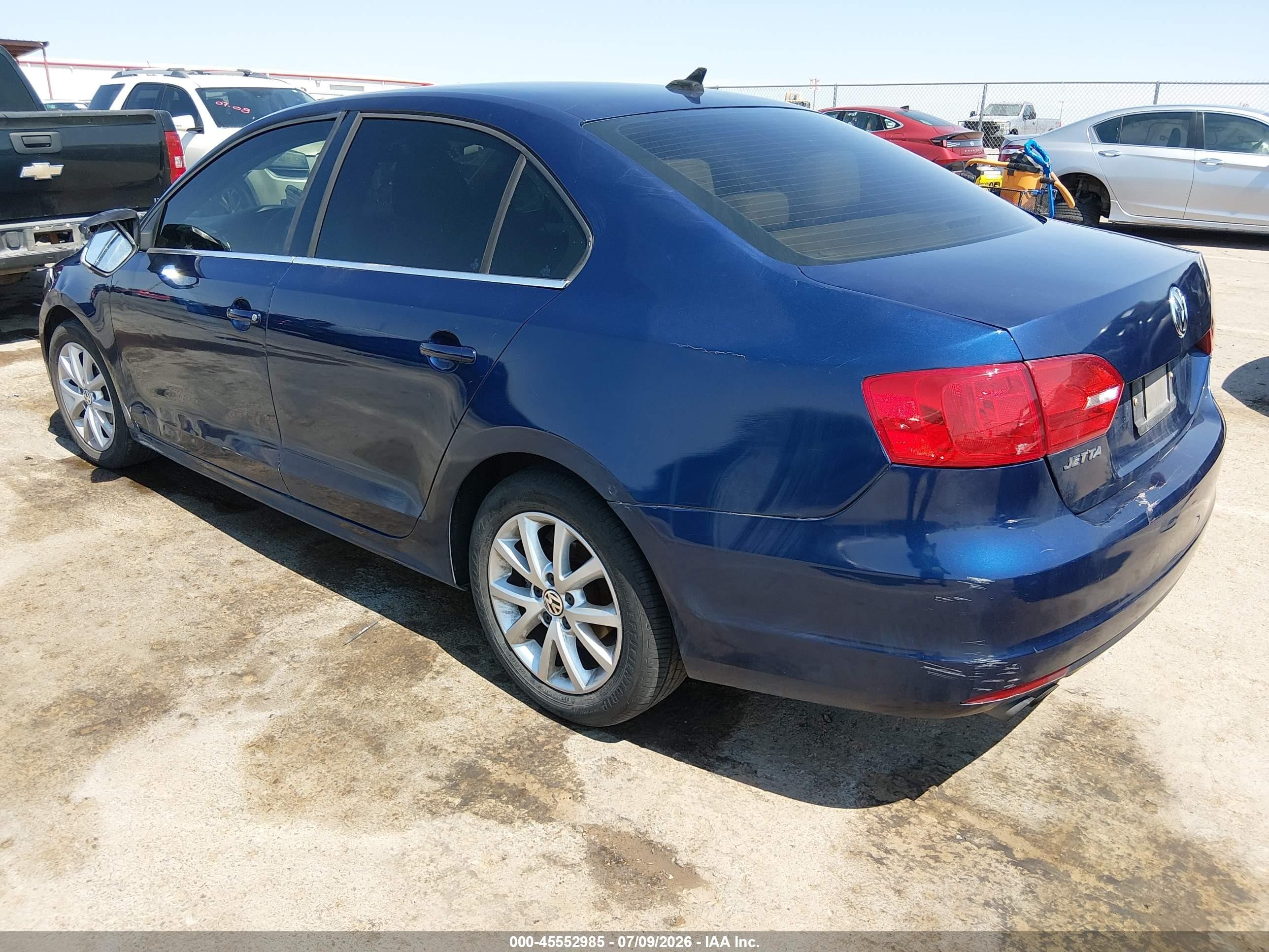 2014 Volkswagen Jetta 1.8t Se Blue vin: 3VWD07AJ3EM236774