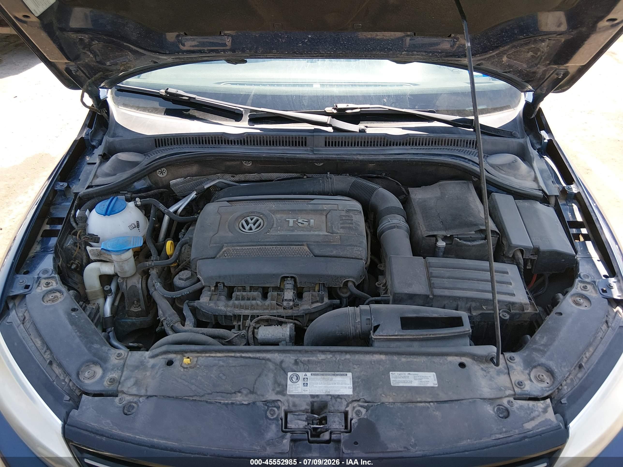 2014 Volkswagen Jetta 1.8t Se Blue vin: 3VWD07AJ3EM236774