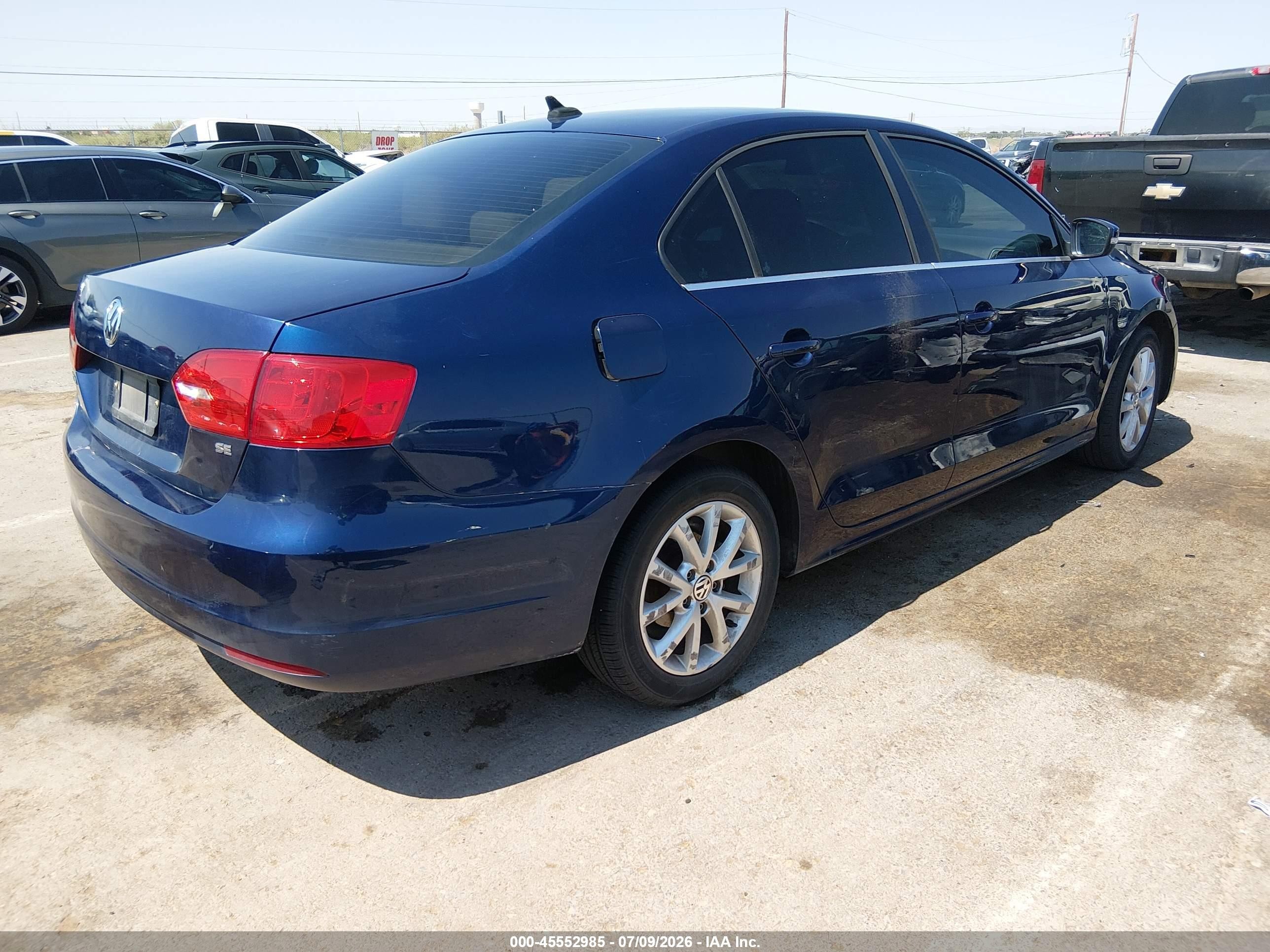 2014 Volkswagen Jetta 1.8t Se Blue vin: 3VWD07AJ3EM236774