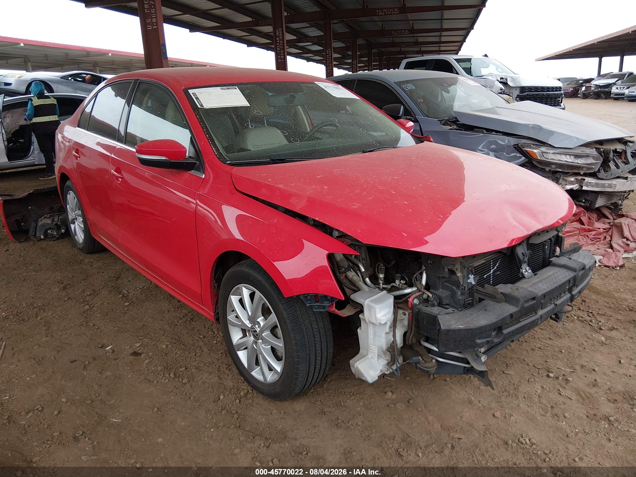 2014 Volkswagen Jetta 1.8t Se Red vin: 3VWD07AJ3EM321176