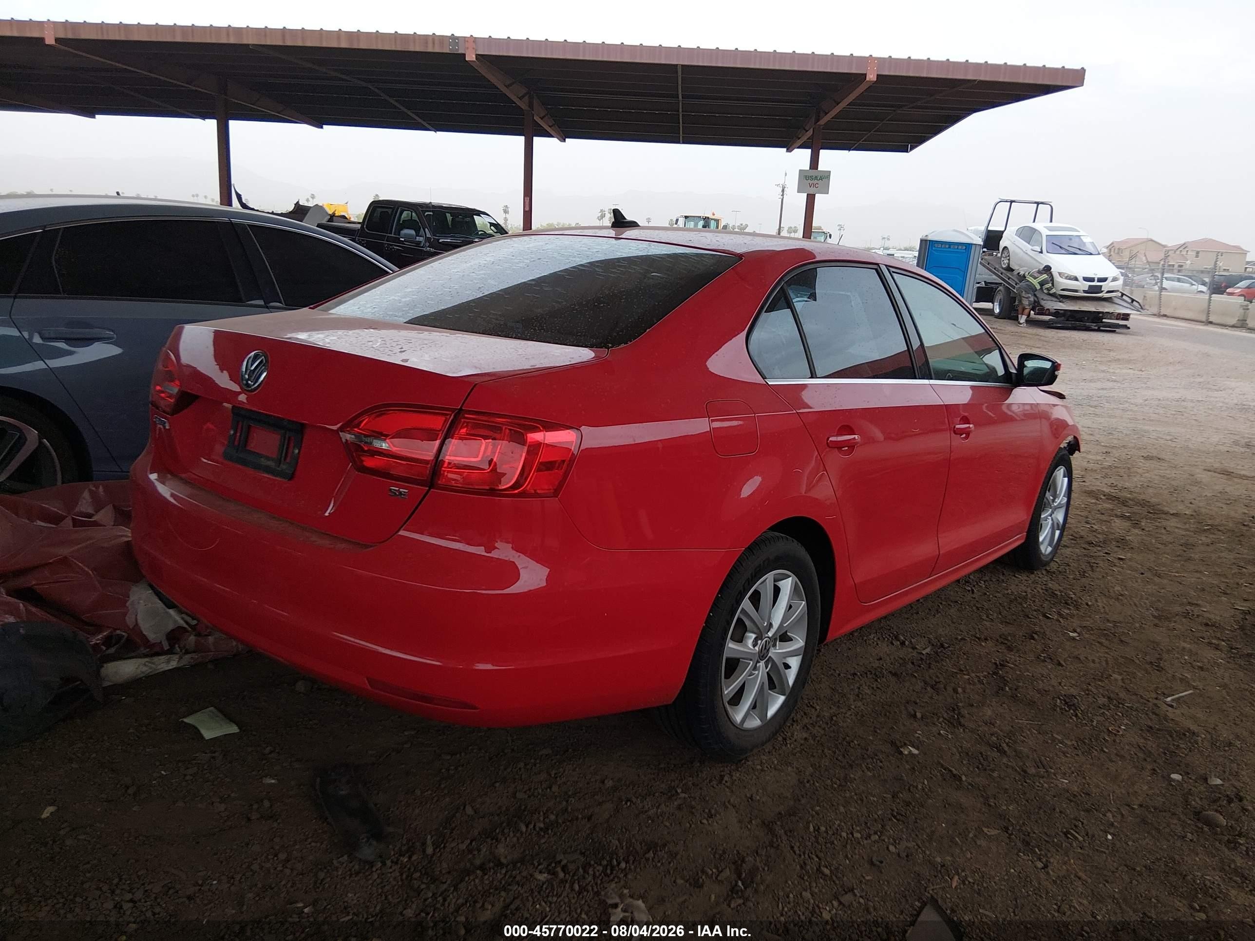 2014 Volkswagen Jetta 1.8t Se Red vin: 3VWD07AJ3EM321176