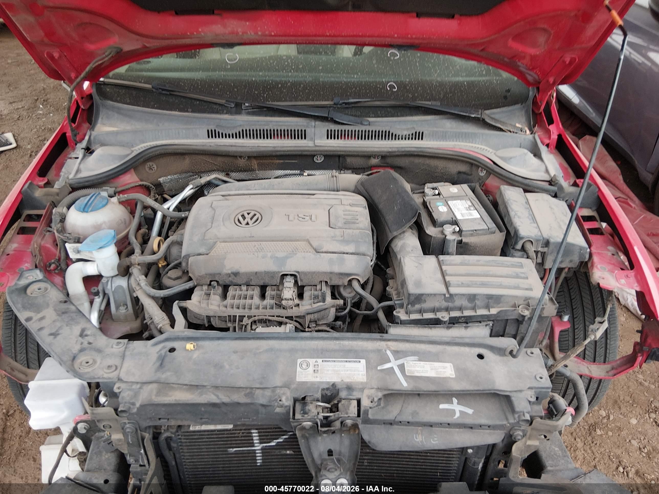 2014 Volkswagen Jetta 1.8t Se Red vin: 3VWD07AJ3EM321176