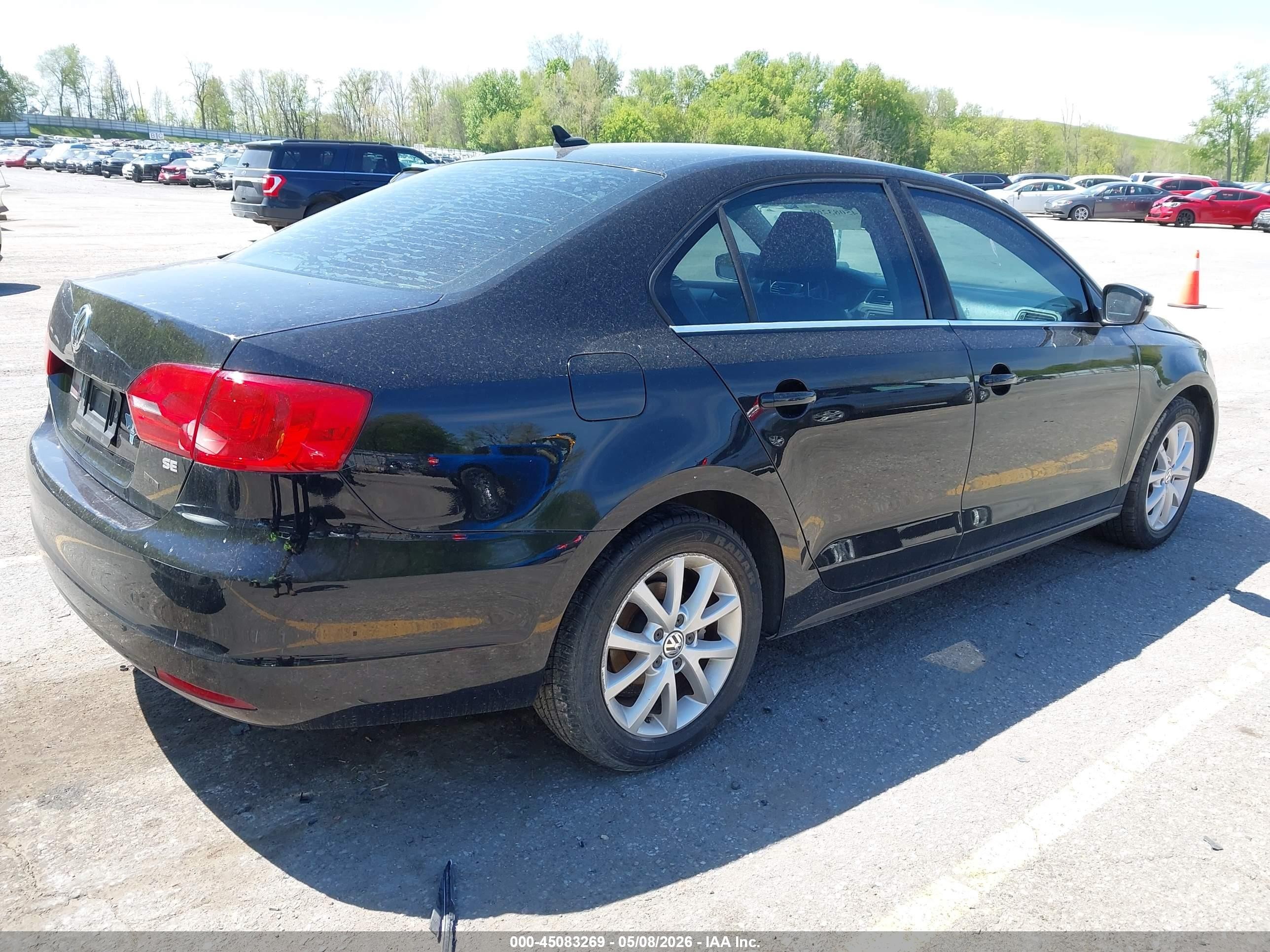 2014 Volkswagen Jetta 1.8t Se Black vin: 3VWD07AJ3EM429586