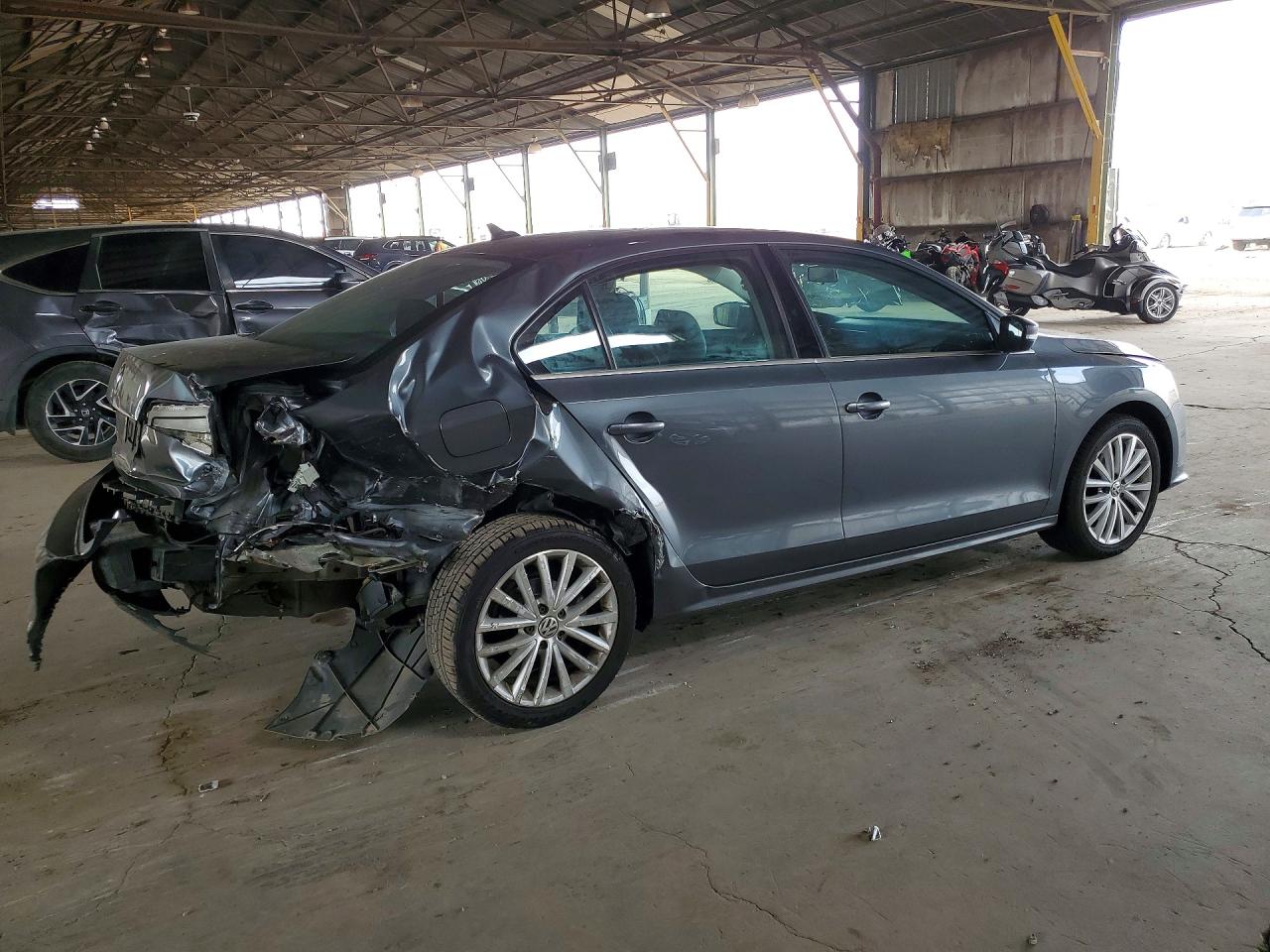 2015 Volkswagen Jetta Se Gray vin: 3VWD07AJ3FM238803