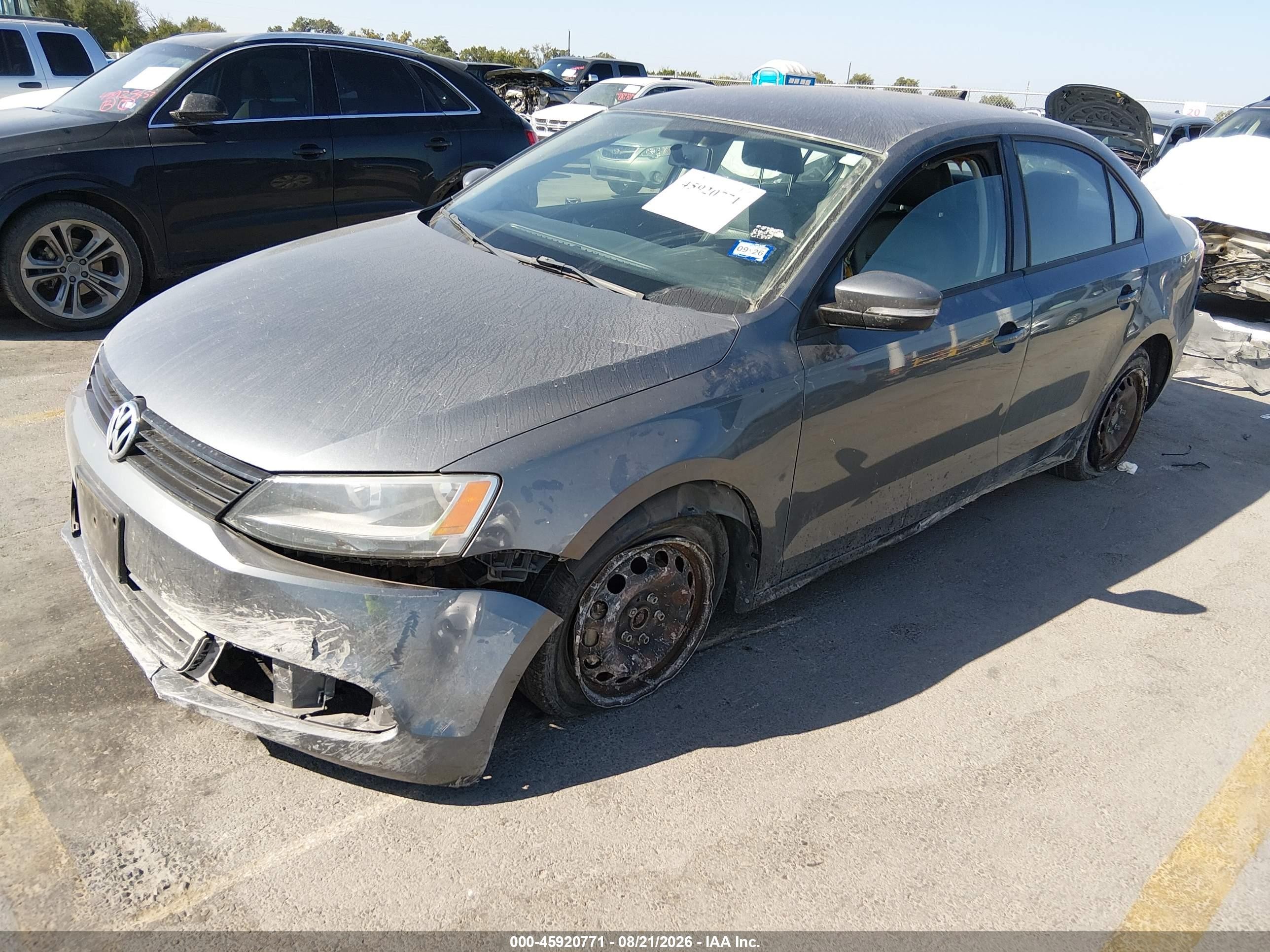 2014 Volkswagen Jetta 1.8t Se Gray vin: 3VWD07AJ4EM213584
