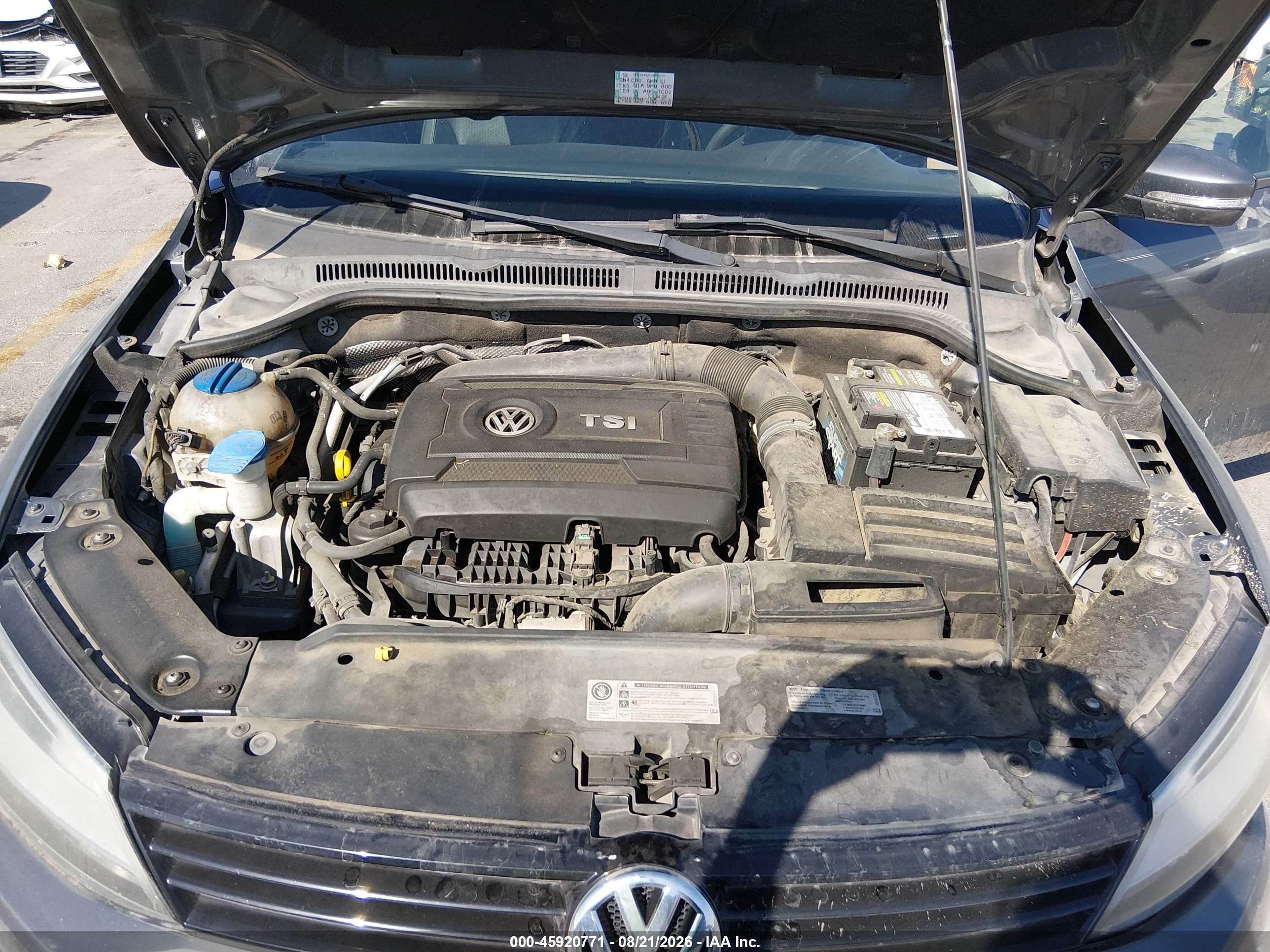 2014 Volkswagen Jetta 1.8t Se Gray vin: 3VWD07AJ4EM213584