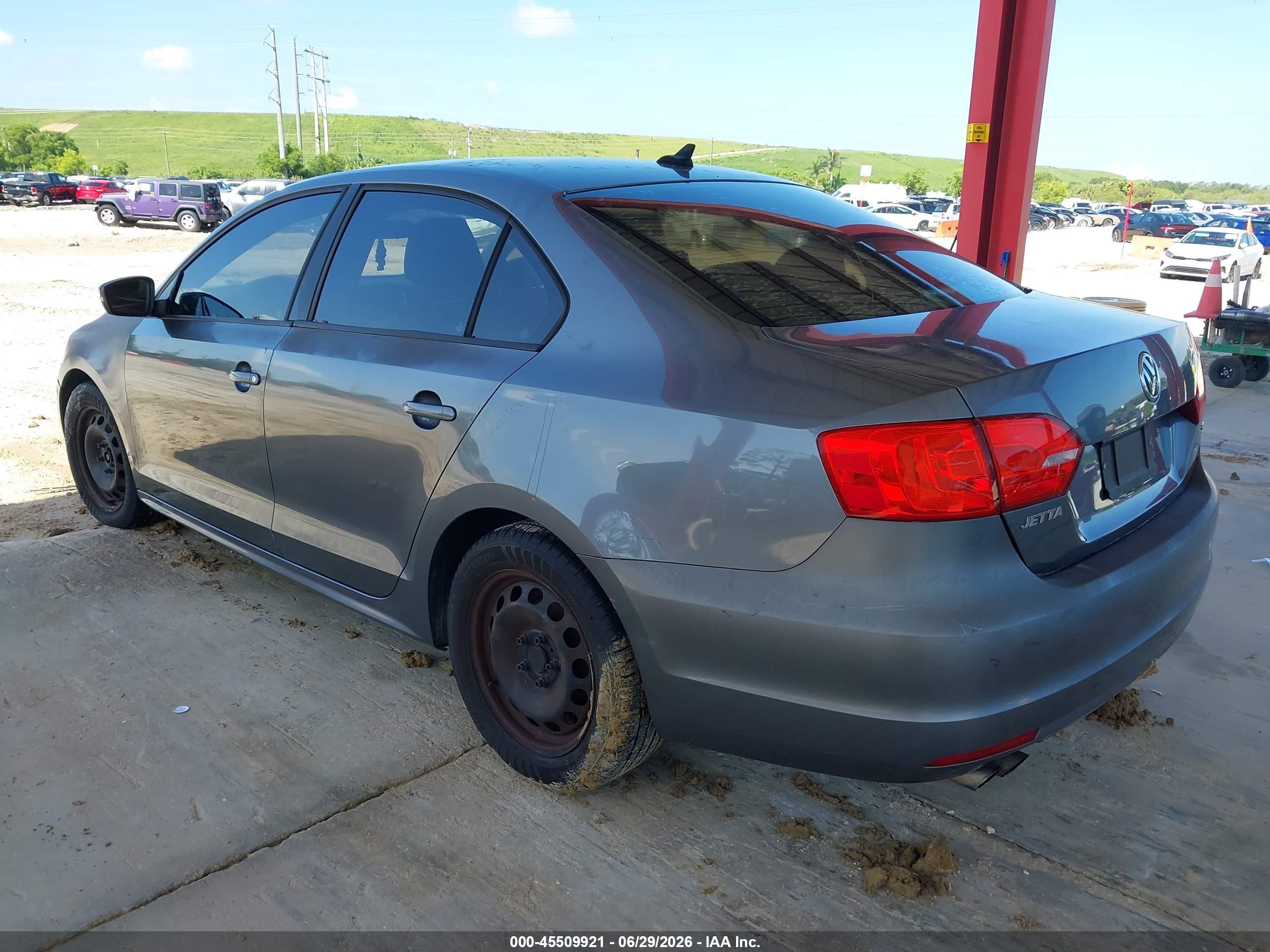 2014 Volkswagen Jetta 1.8t Se Gray vin: 3VWD07AJ4EM236489