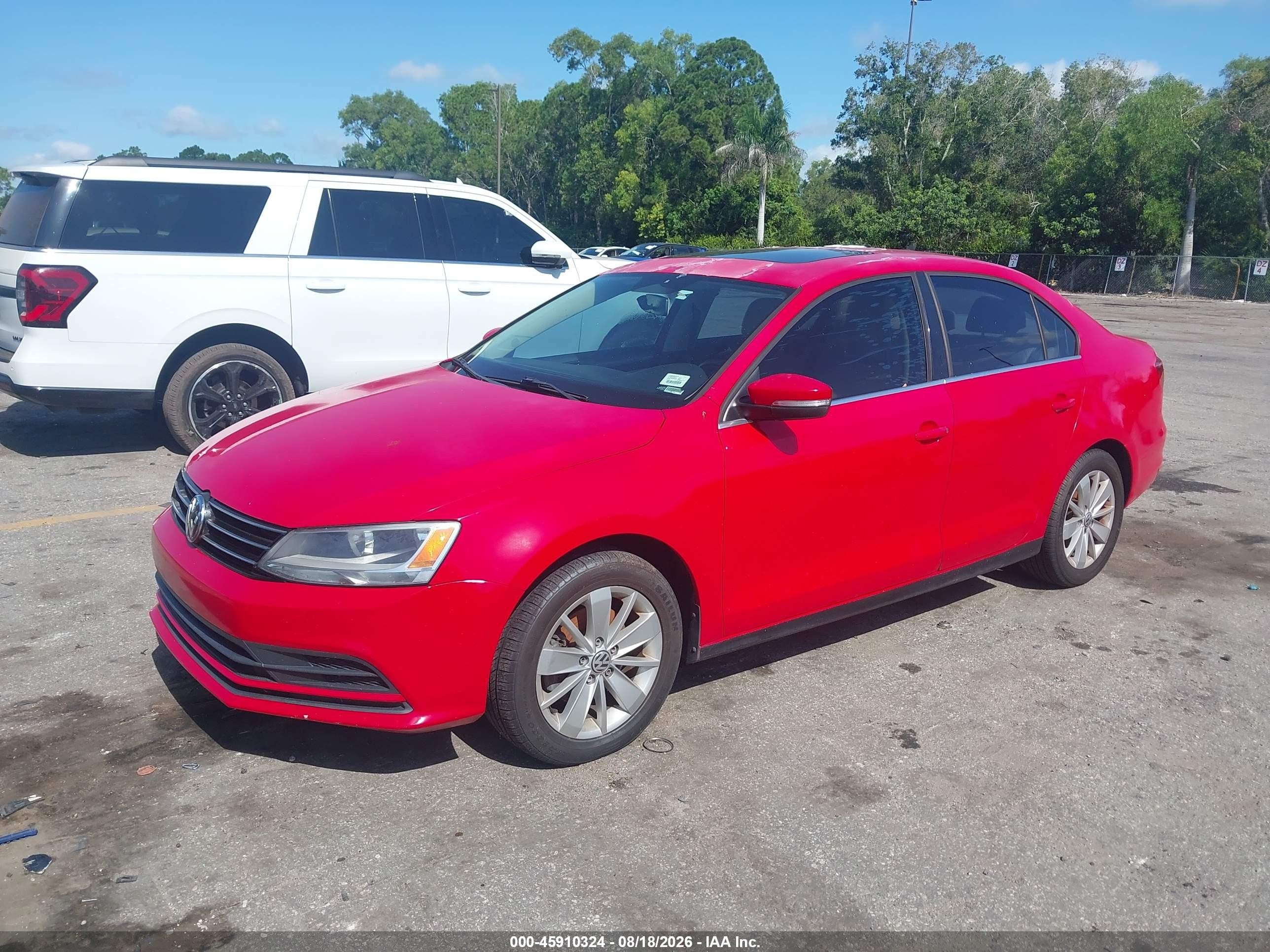 2015 Volkswagen Jetta 1.8t Se Red vin: 3VWD07AJ4FM286486