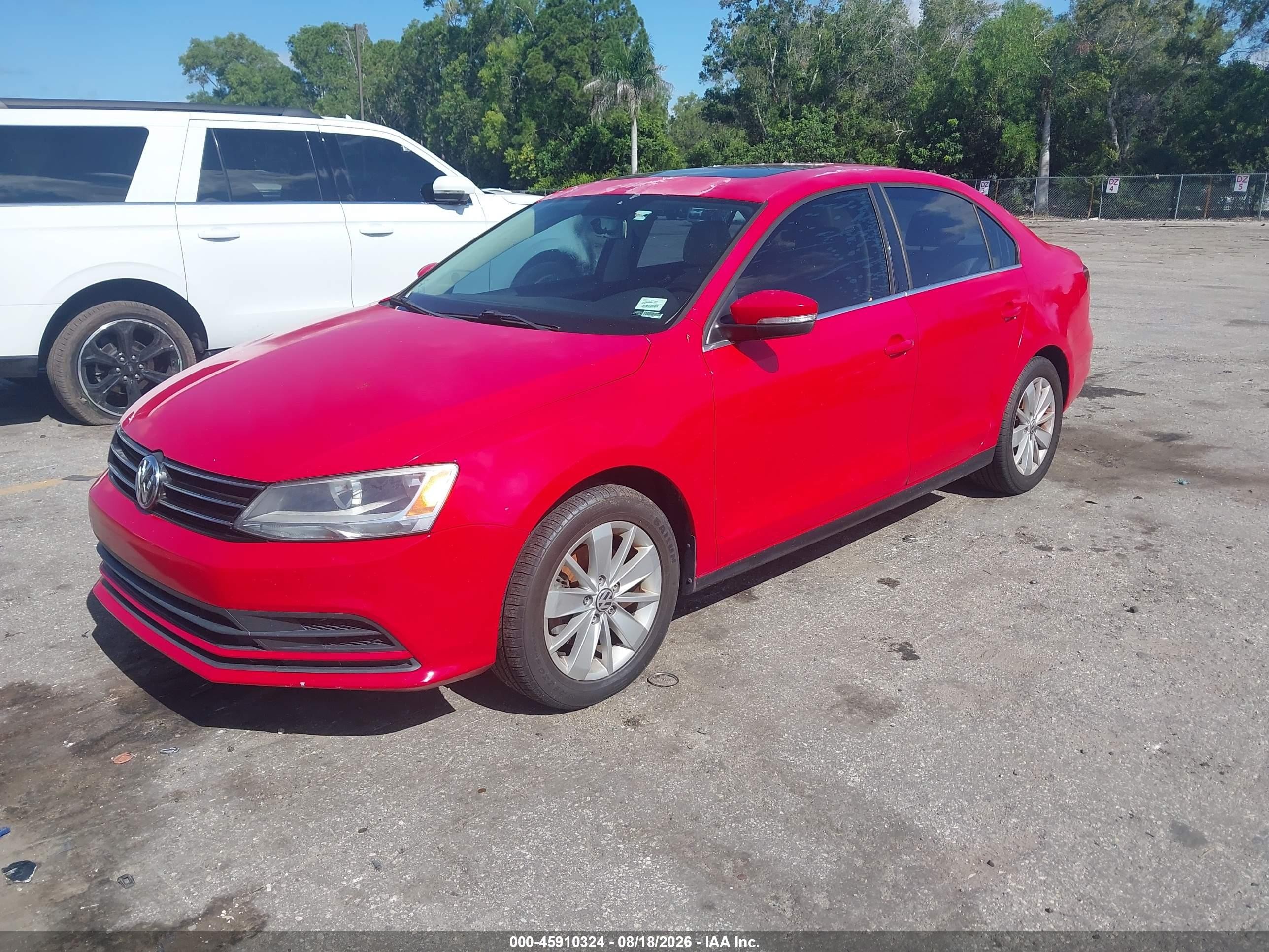 2015 Volkswagen Jetta 1.8t Se Red vin: 3VWD07AJ4FM286486