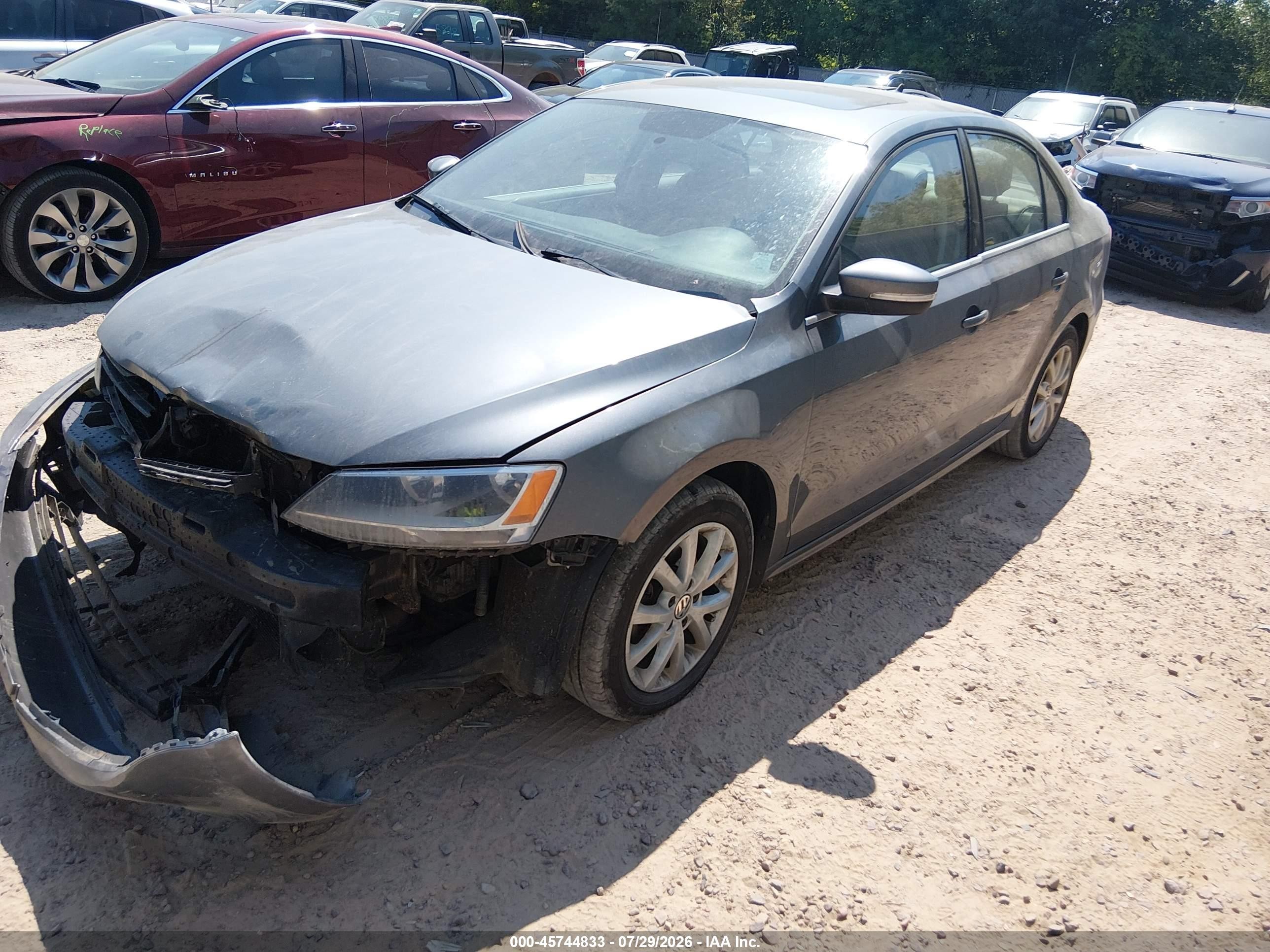 2014 Volkswagen Jetta 1.8t Se Gray vin: 3VWD07AJ5EM209155