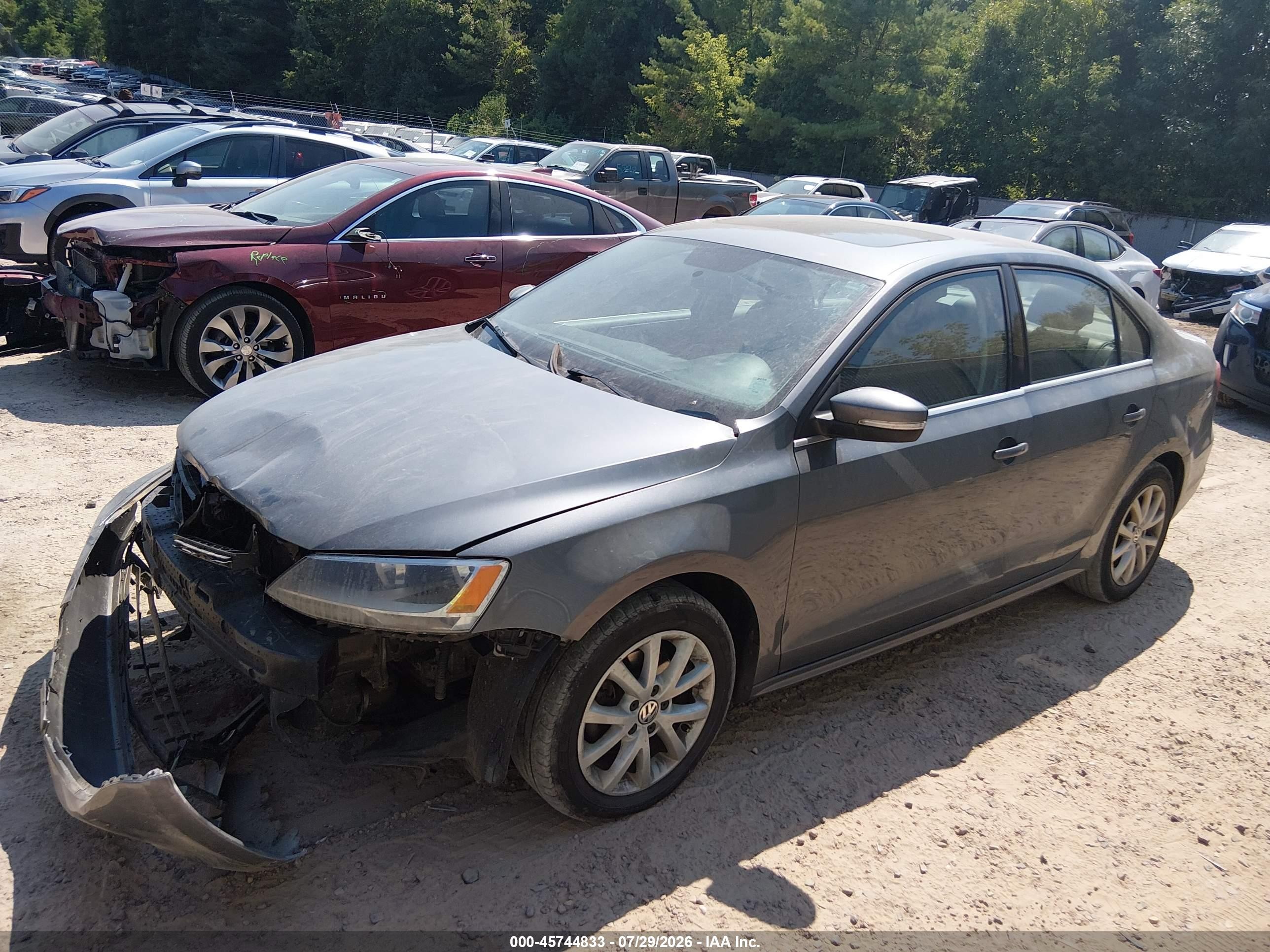 2014 Volkswagen Jetta 1.8t Se Gray vin: 3VWD07AJ5EM209155