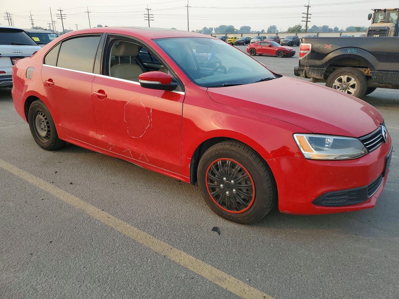 2014 Volkswagen Jetta Se Red vin: 3VWD07AJ5EM368550