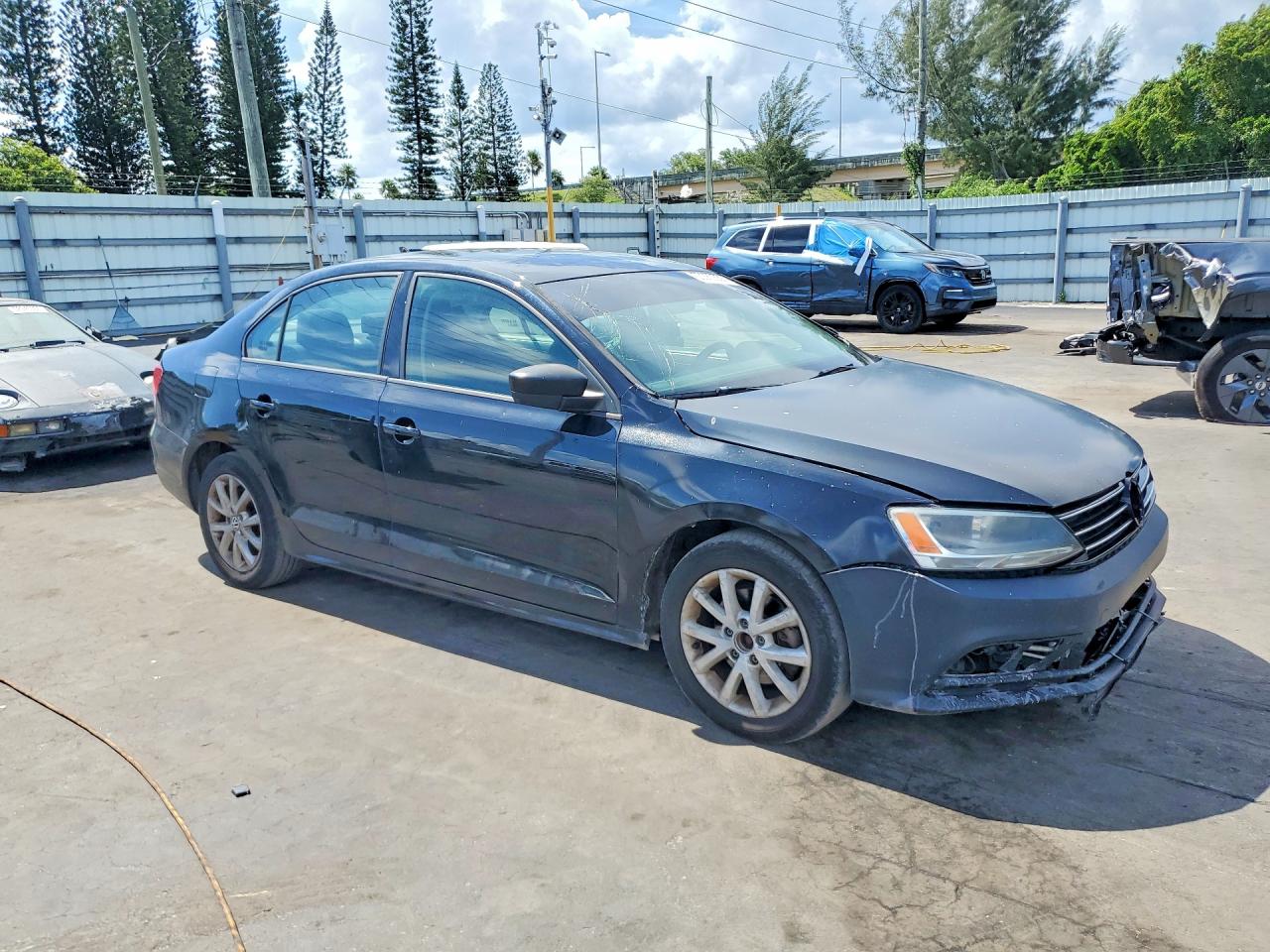 2015 Volkswagen Jetta Se Black vin: 3VWD07AJ5FM326543