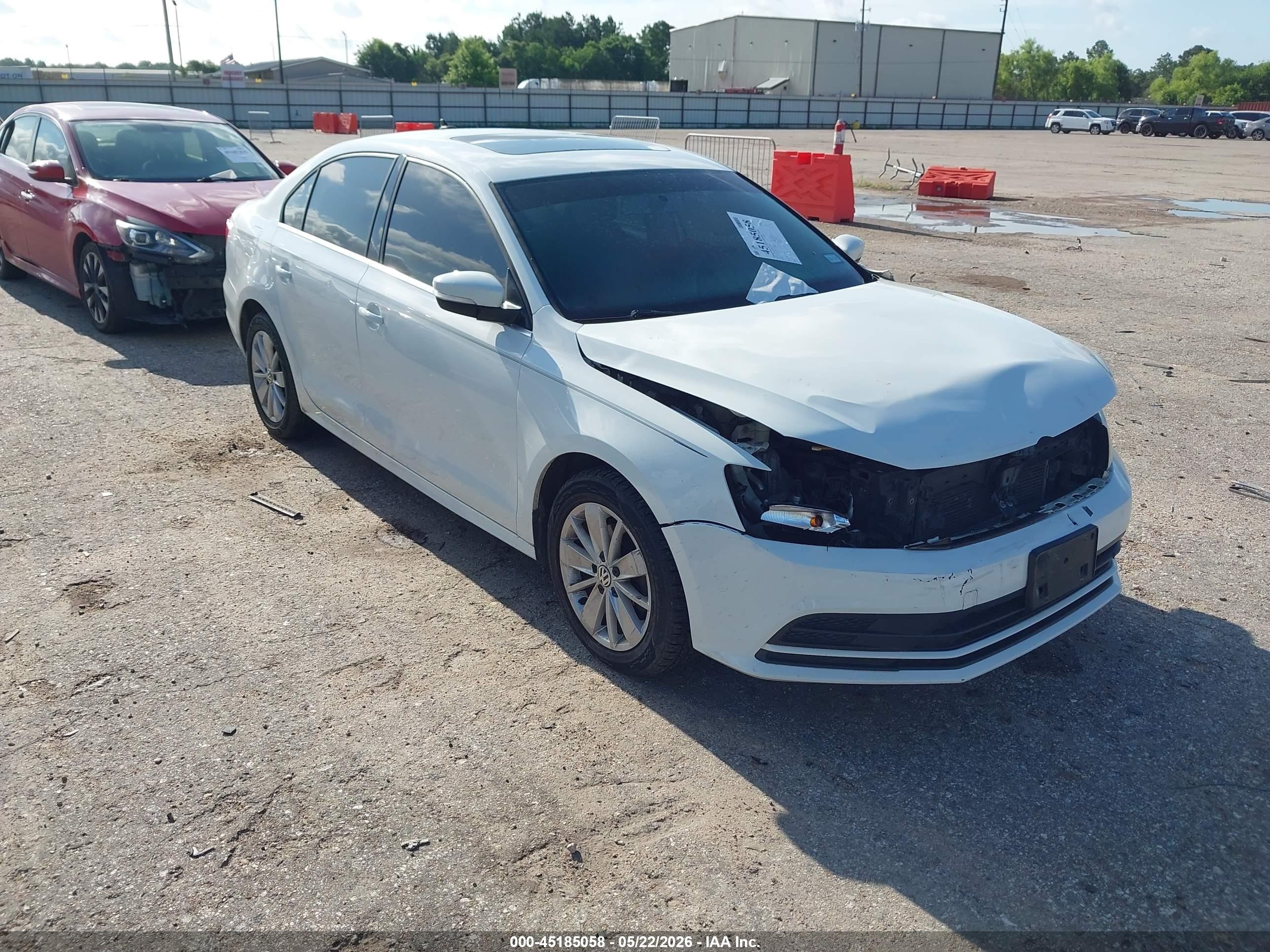 2015 Volkswagen Jetta 1.8t Se White vin: 3VWD07AJ5FM333637