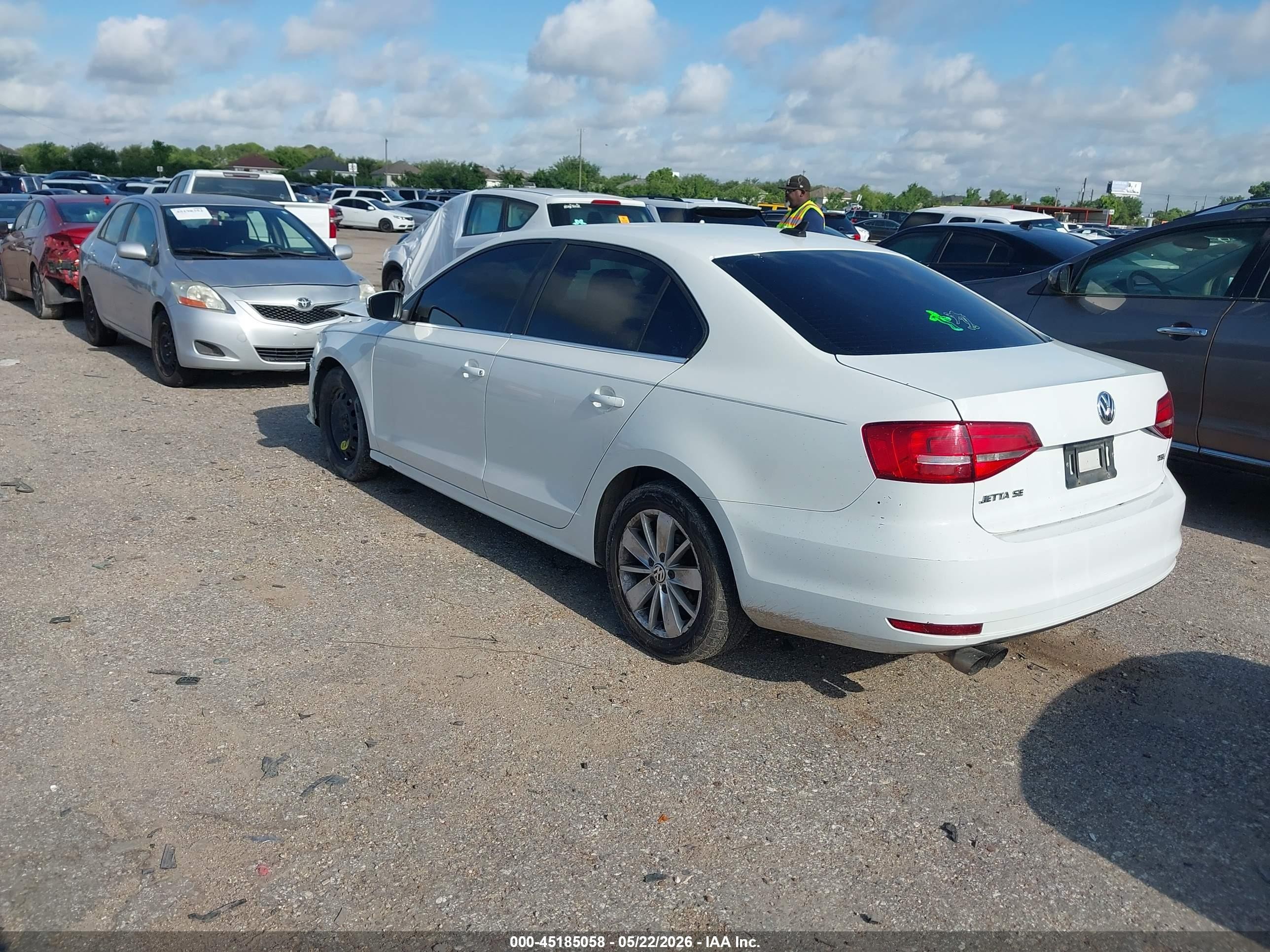 2015 Volkswagen Jetta 1.8t Se White vin: 3VWD07AJ5FM333637