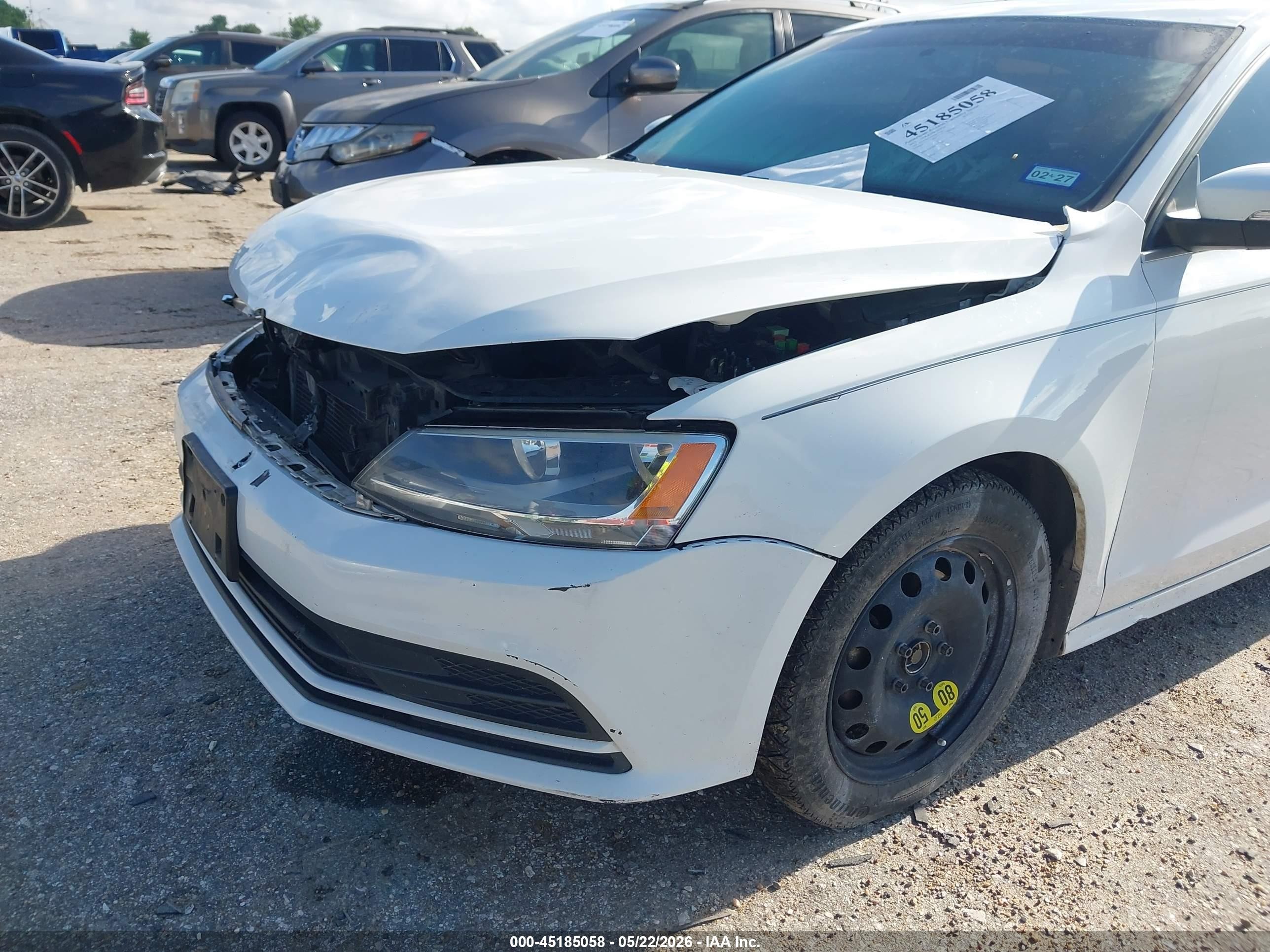 2015 Volkswagen Jetta 1.8t Se White vin: 3VWD07AJ5FM333637