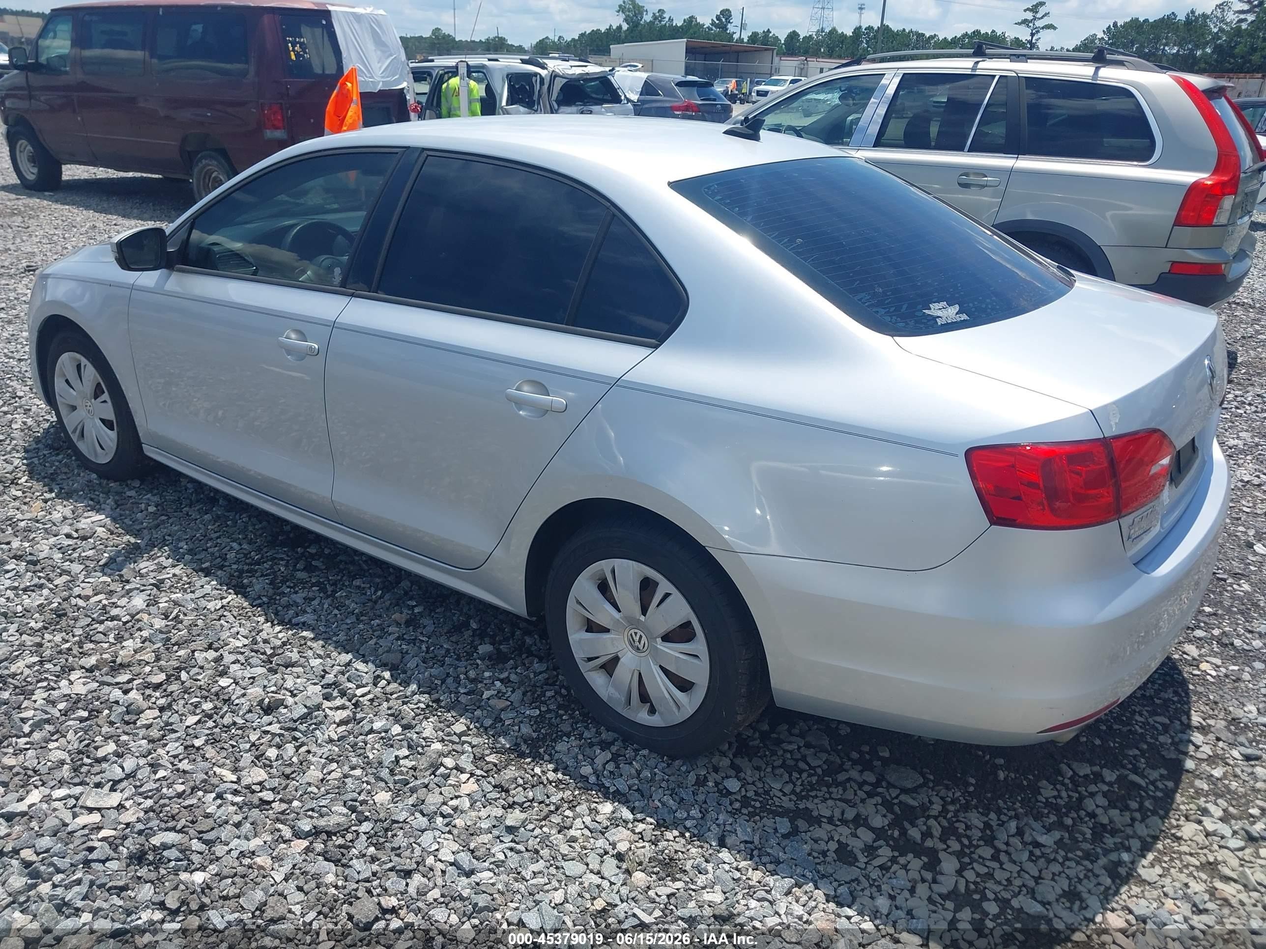 2014 Volkswagen Jetta 1.8t Se Silver vin: 3VWD07AJ6EM222853