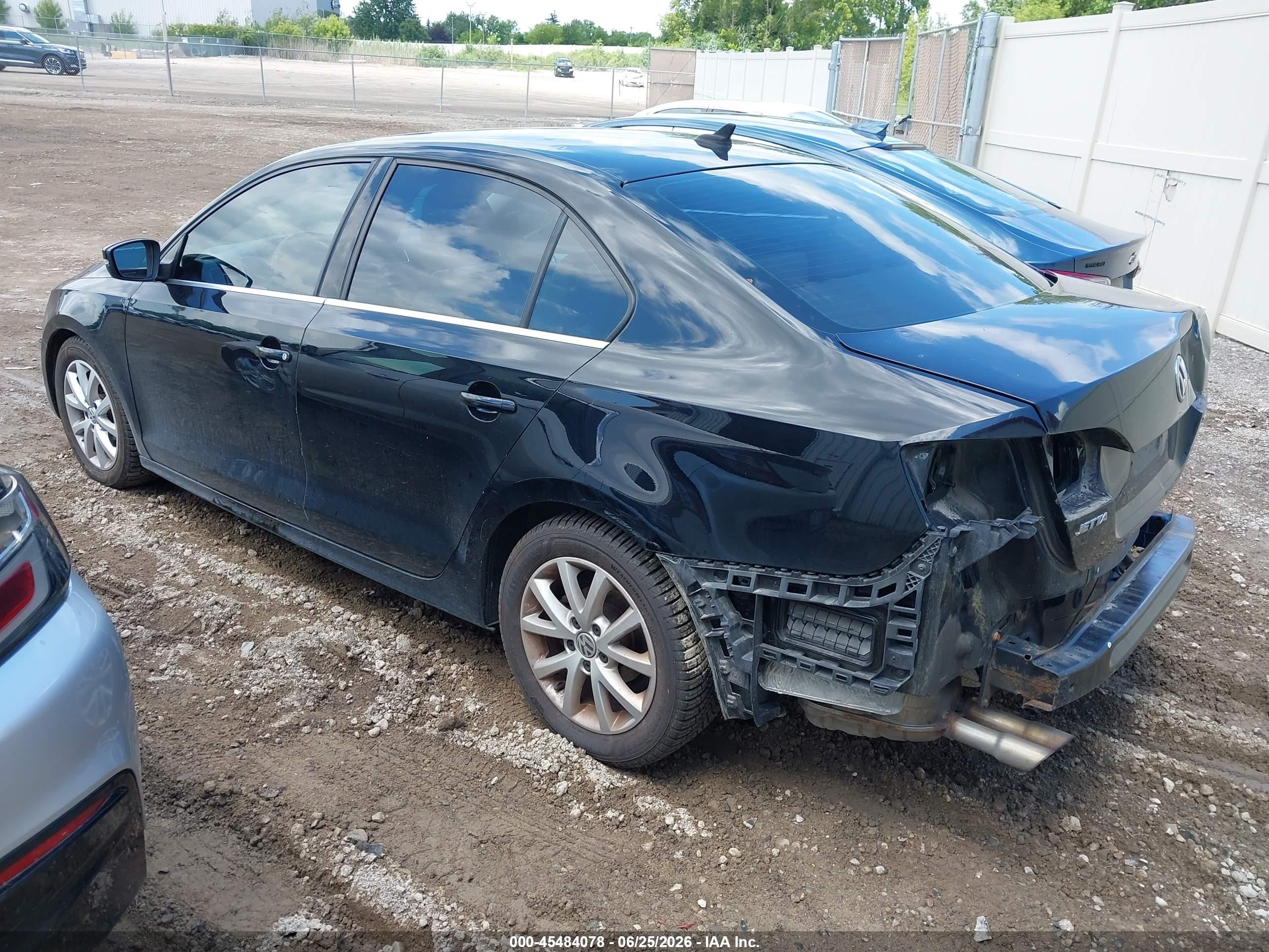 2014 Volkswagen Jetta 1.8t Se Black vin: 3VWD07AJ6EM316862