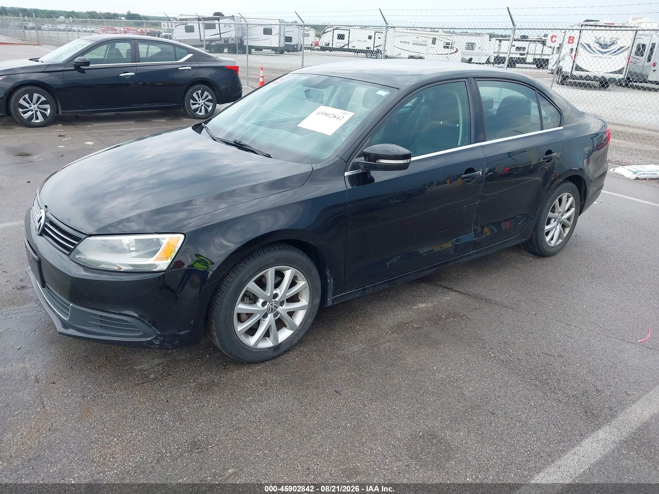 2014 Volkswagen Jetta 1.8t Se Black vin: 3VWD07AJ6EM382733