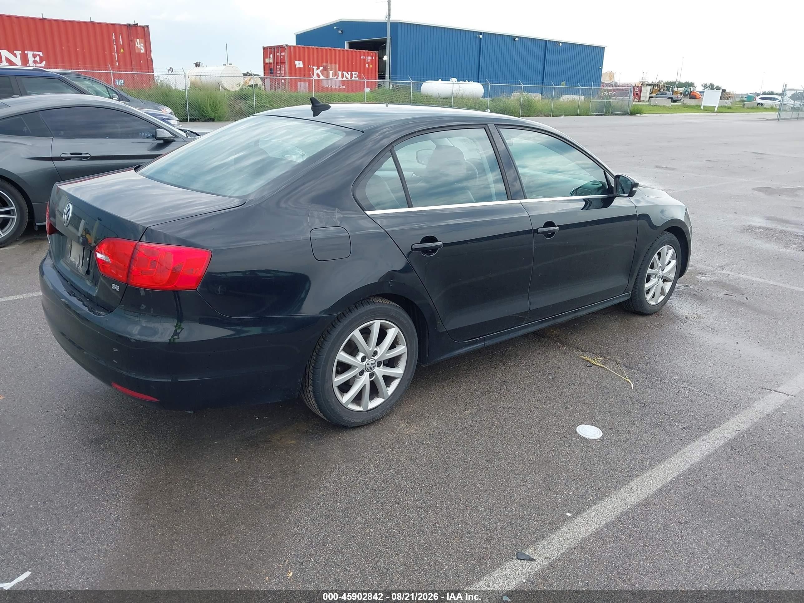 2014 Volkswagen Jetta 1.8t Se Black vin: 3VWD07AJ6EM382733