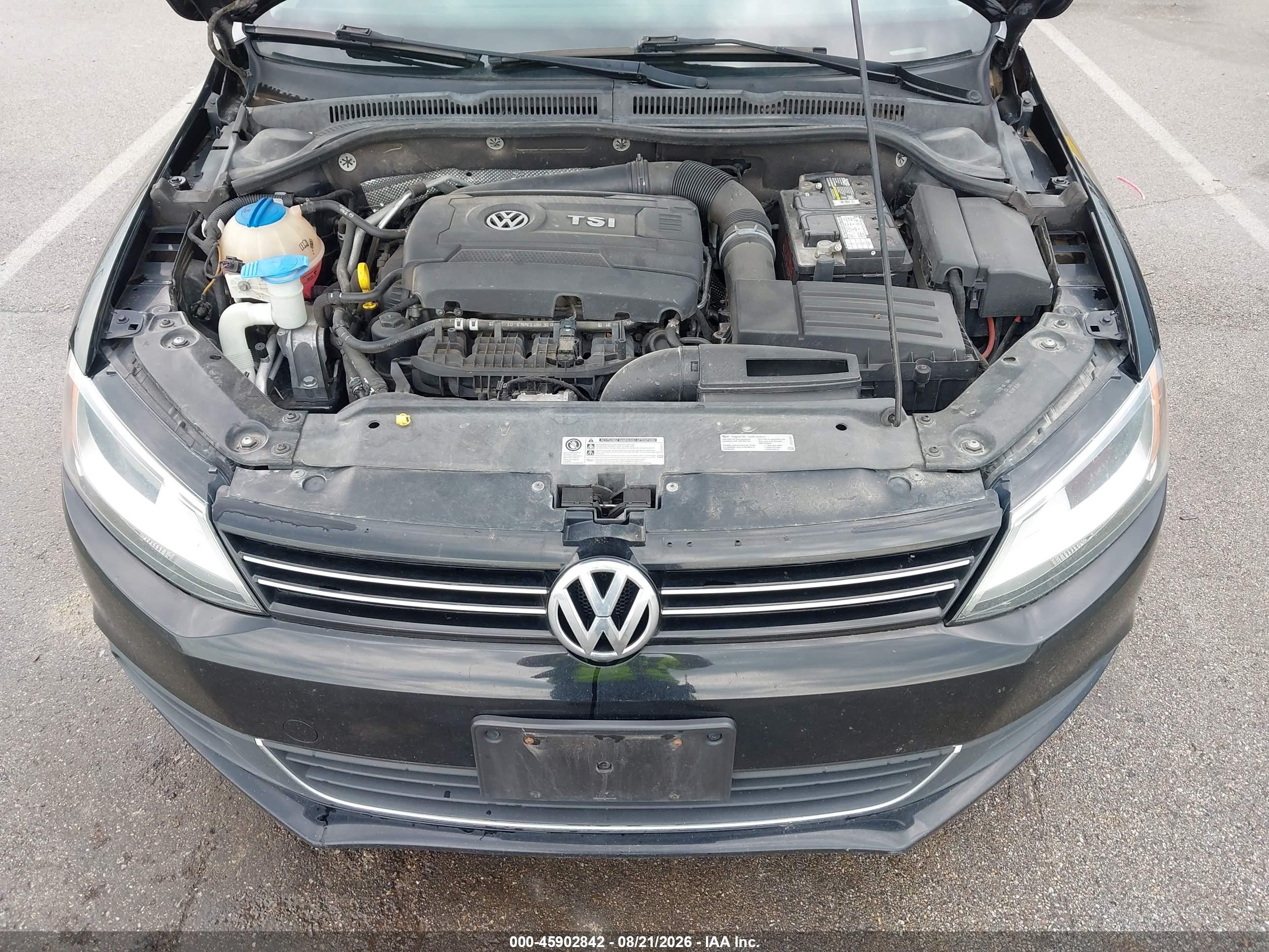 2014 Volkswagen Jetta 1.8t Se Black vin: 3VWD07AJ6EM382733