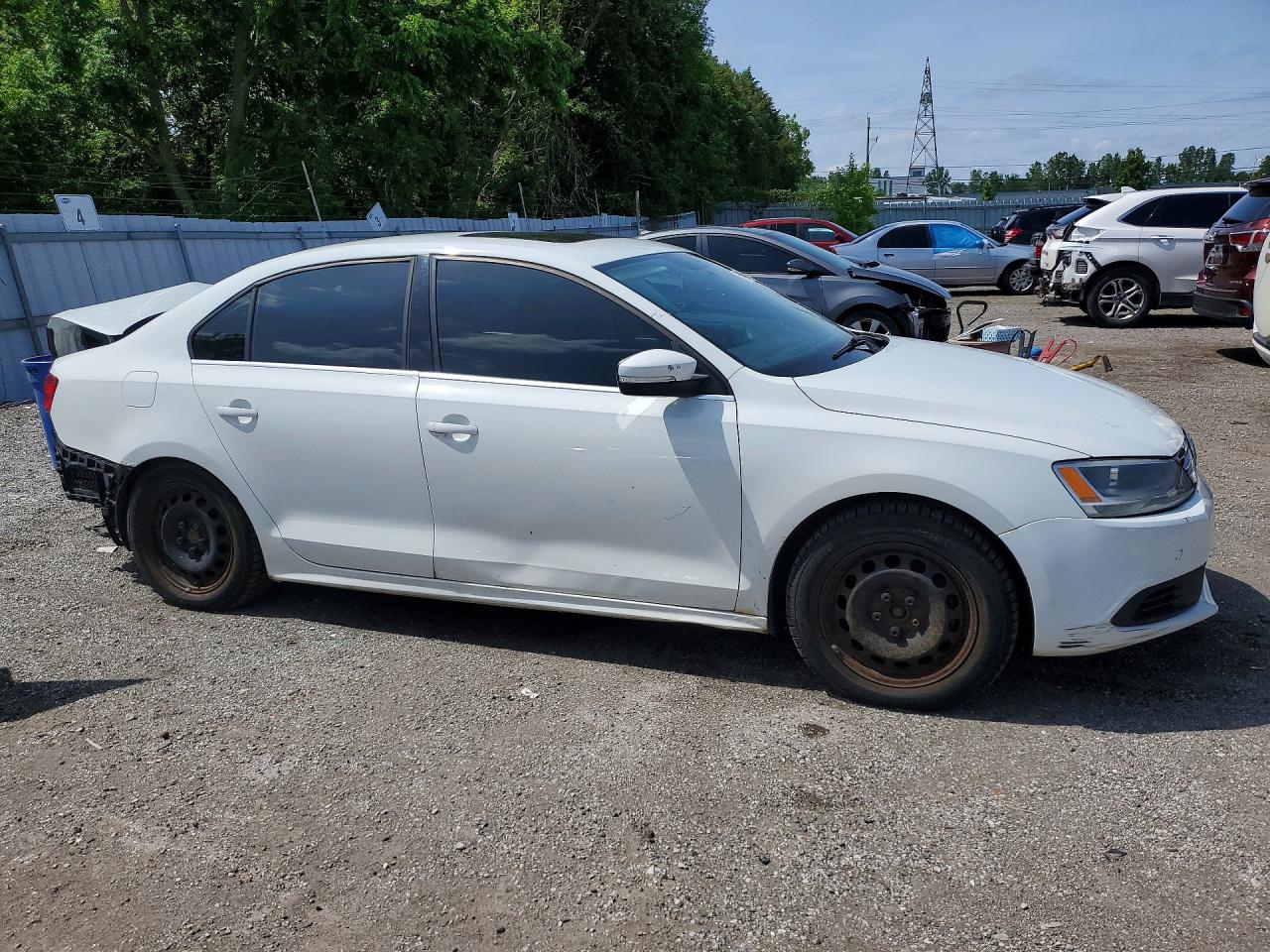 2014 Volkswagen Jetta Se White vin: 3VWD07AJ6EM422826