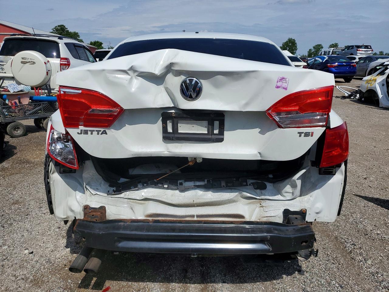 2014 Volkswagen Jetta Se White vin: 3VWD07AJ6EM422826